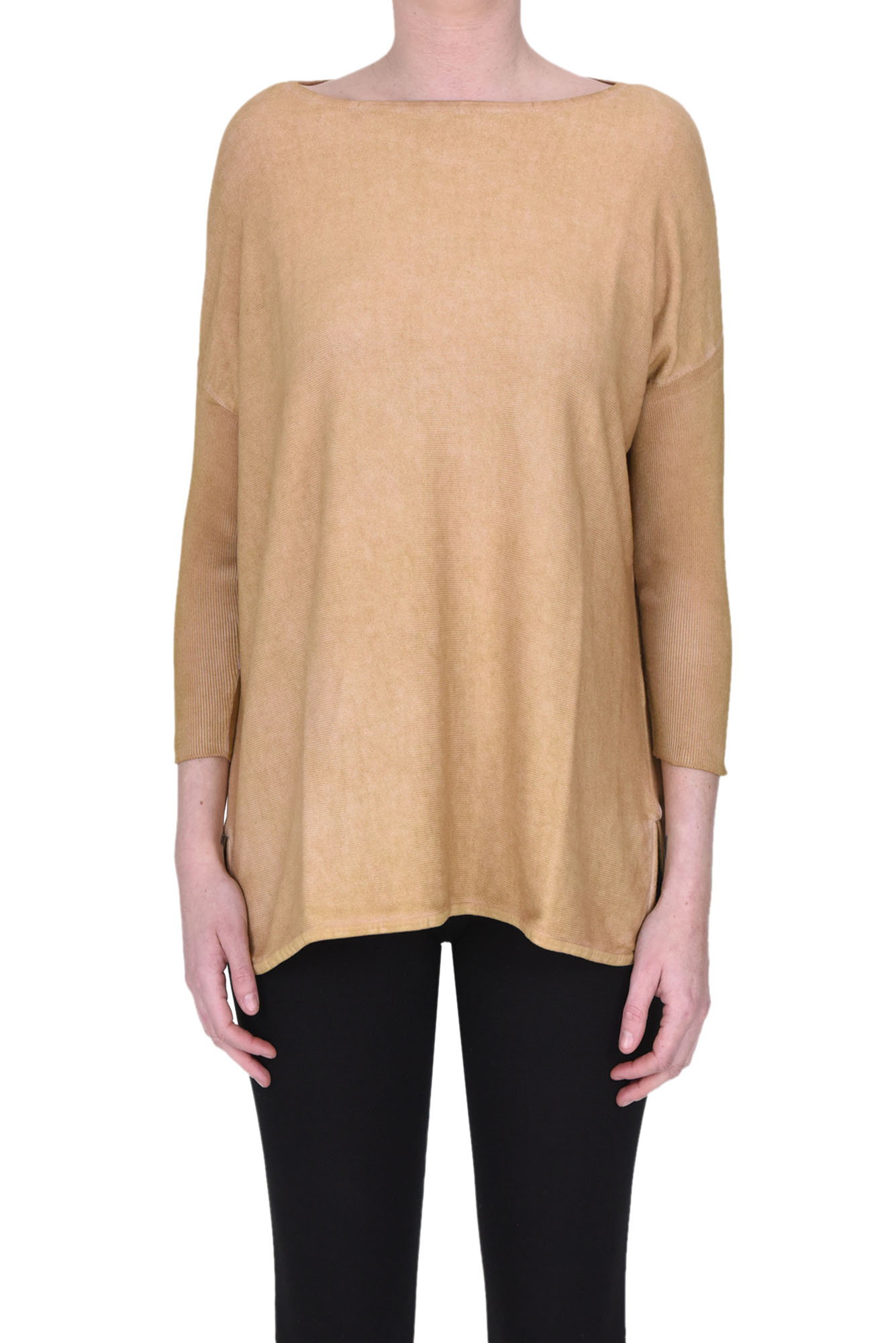 Shop Clouds Box Pullover In Camel