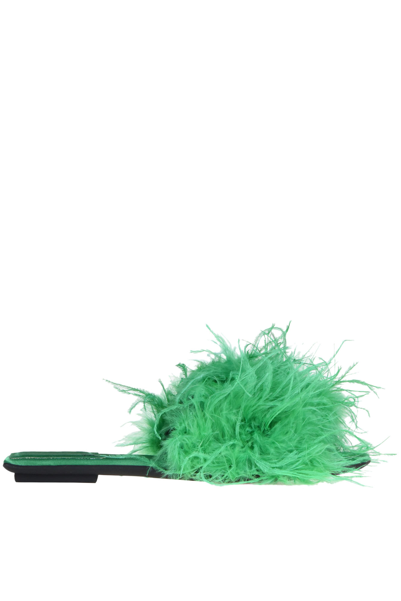 Jeffrey Campbell Feathers Slides In Green