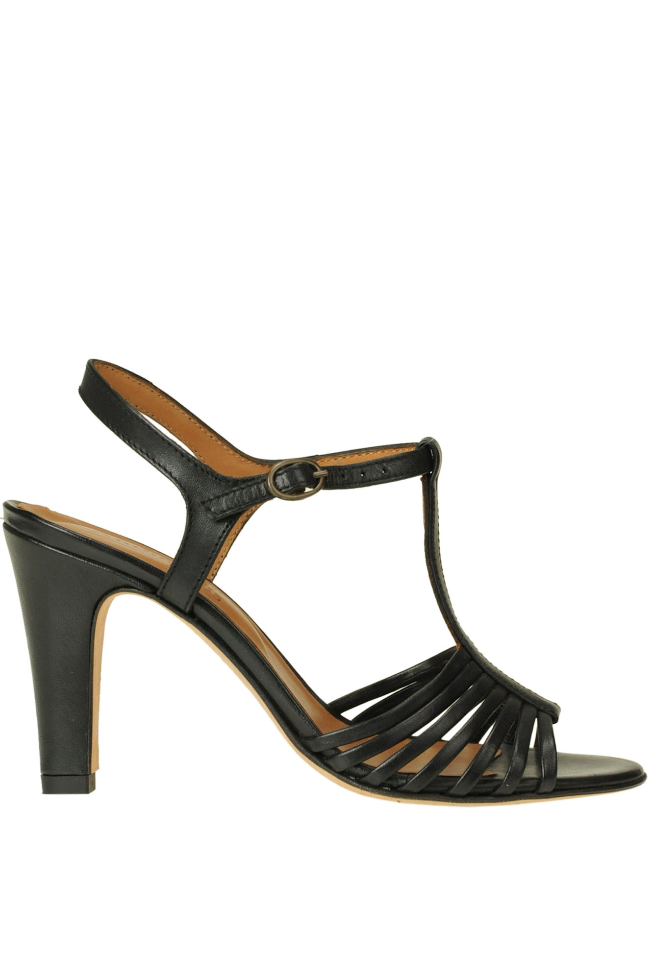 Anthology Paris T-bar leather sandals - Buy online on Glamest Fashion ...