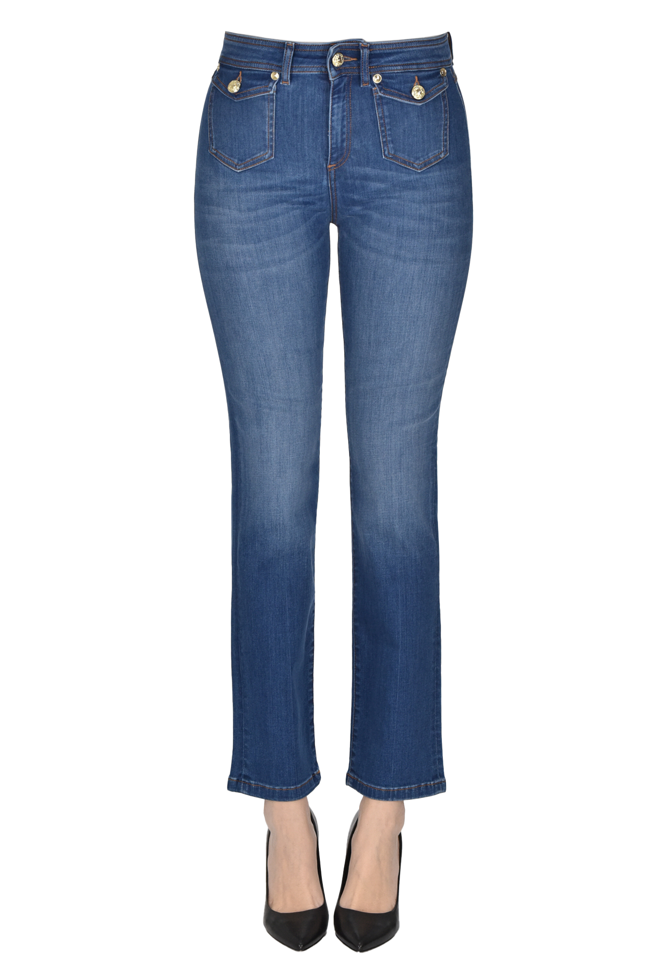 NENETTE FLARED JEANS WITH POCKETS AT FRONT
