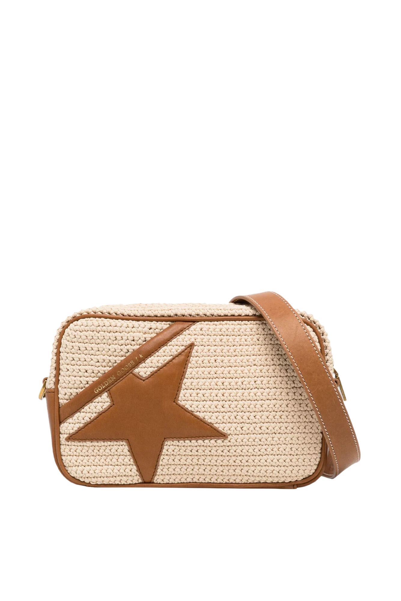 Golden Goose Star Large Crochet Body Shoulder Bag In Light Brown