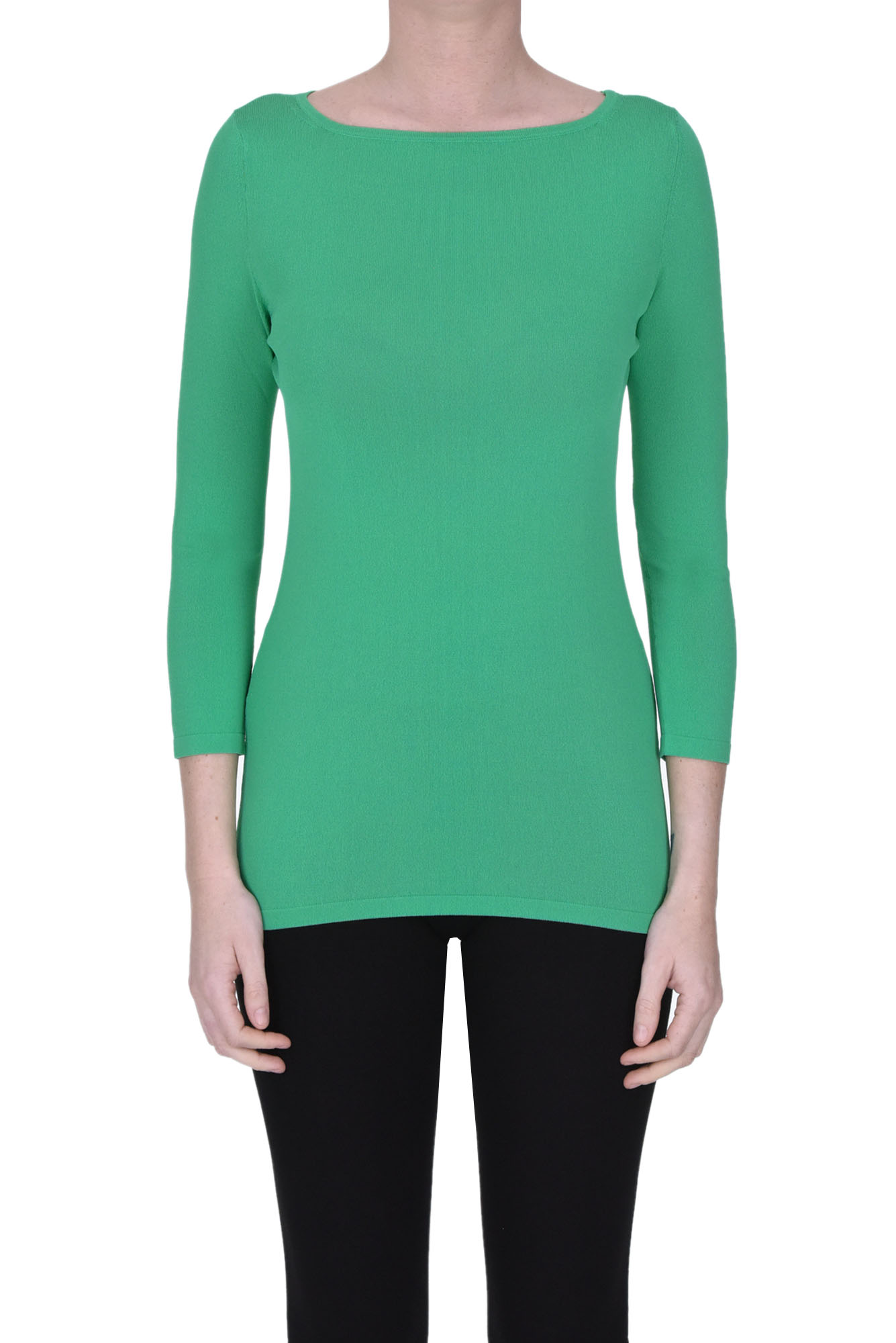 Shop Anneclaire Viscose-blend Pullover In Green