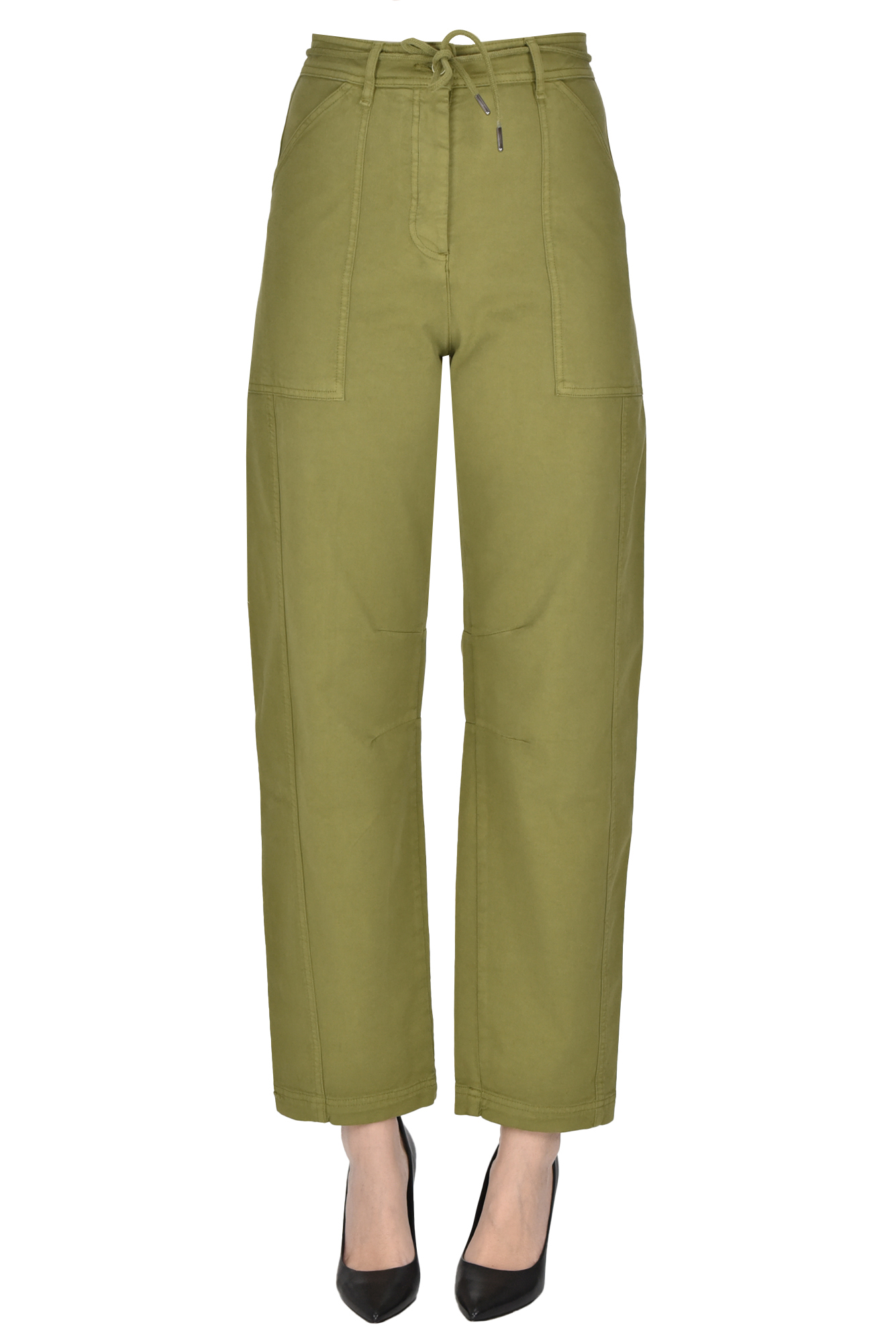 Hod Carpenter Cottn Trousers In Olive Green