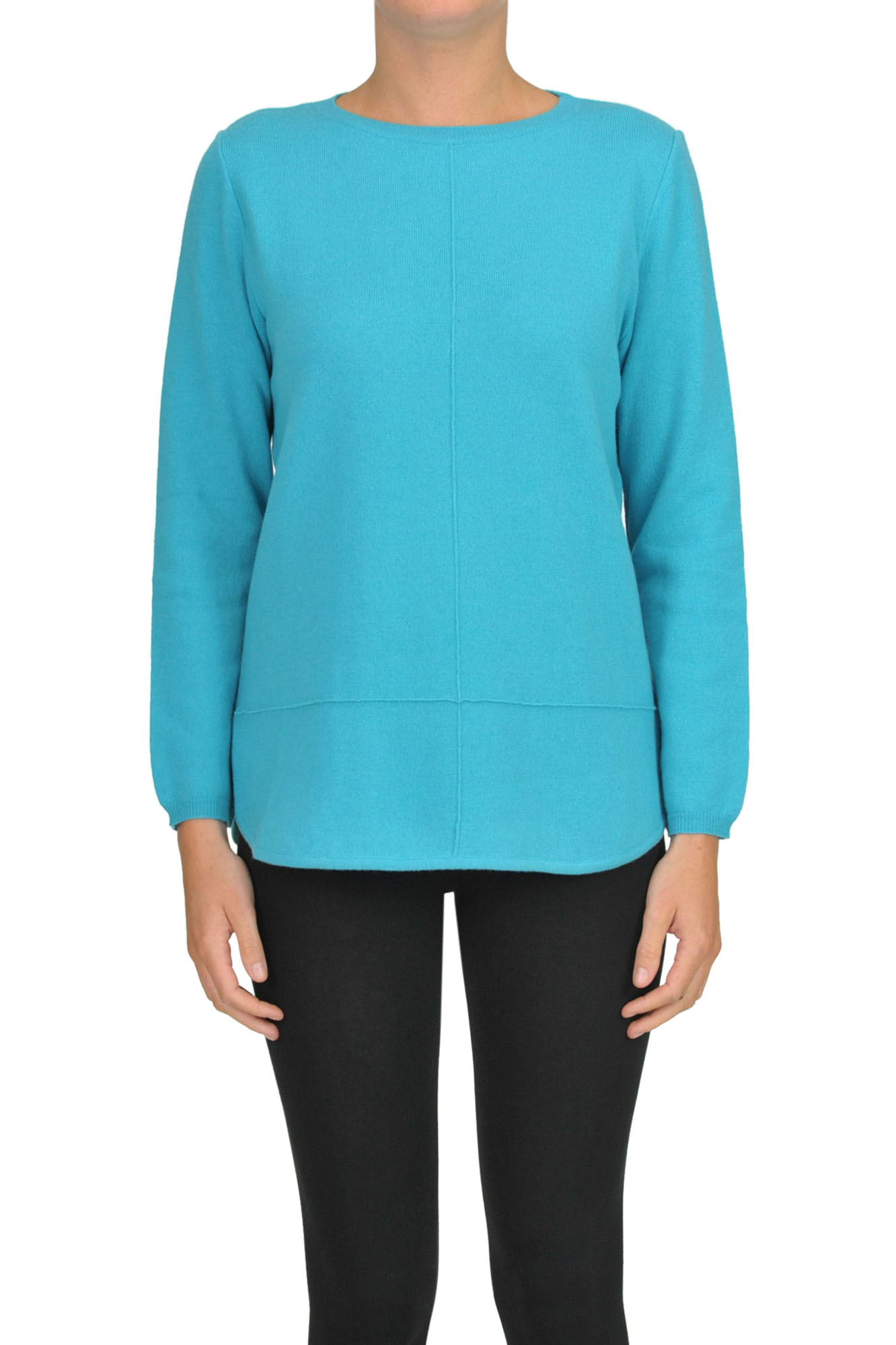 Alessandro Merinos Wool And Cashmere Pullover In Turquoise