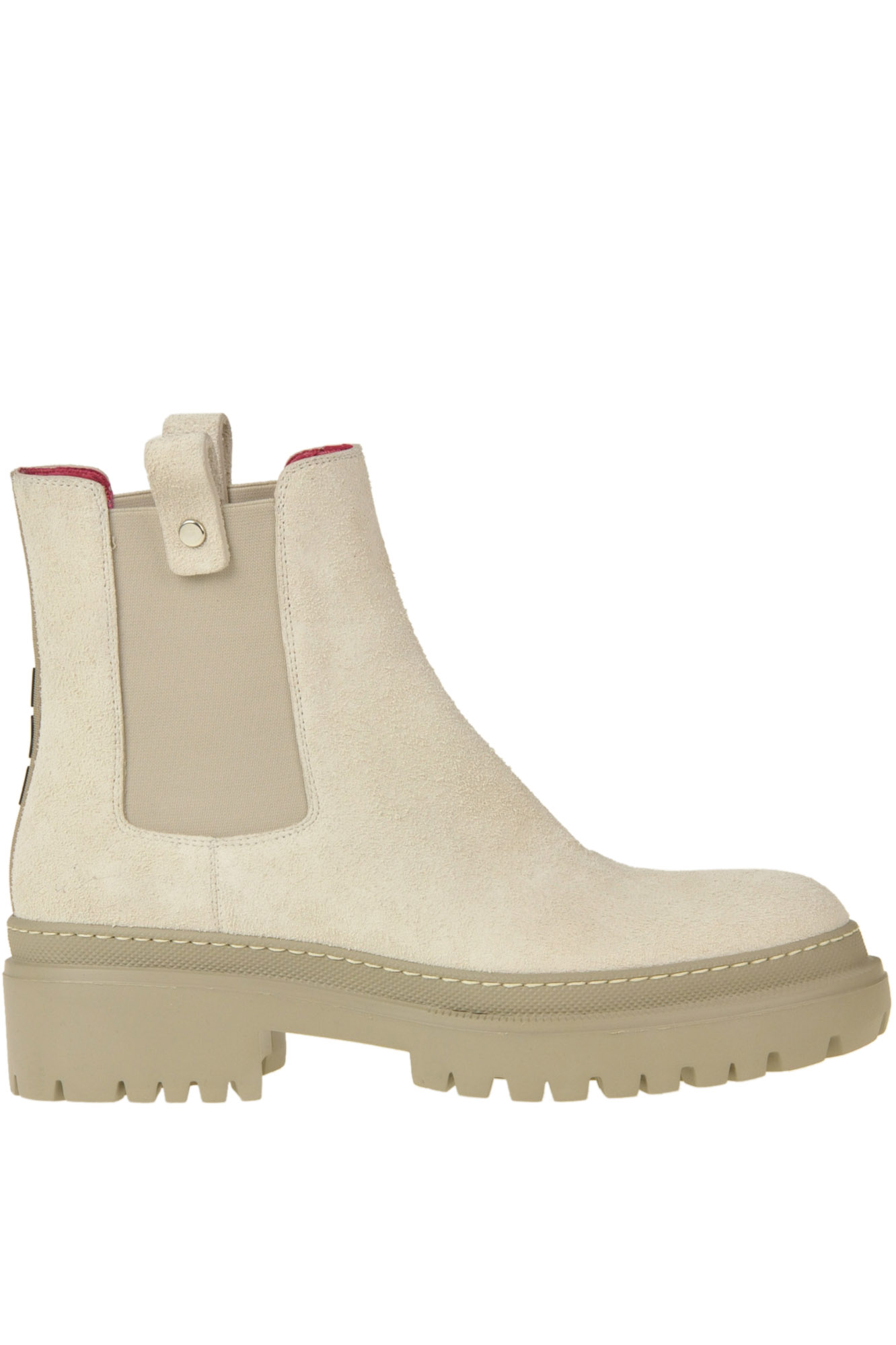 181 Suede Beatles Ankle Boots In Beige