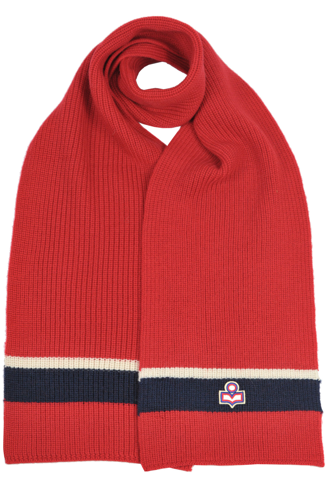 Isabel Marant Knitted Wool Scarf In Red