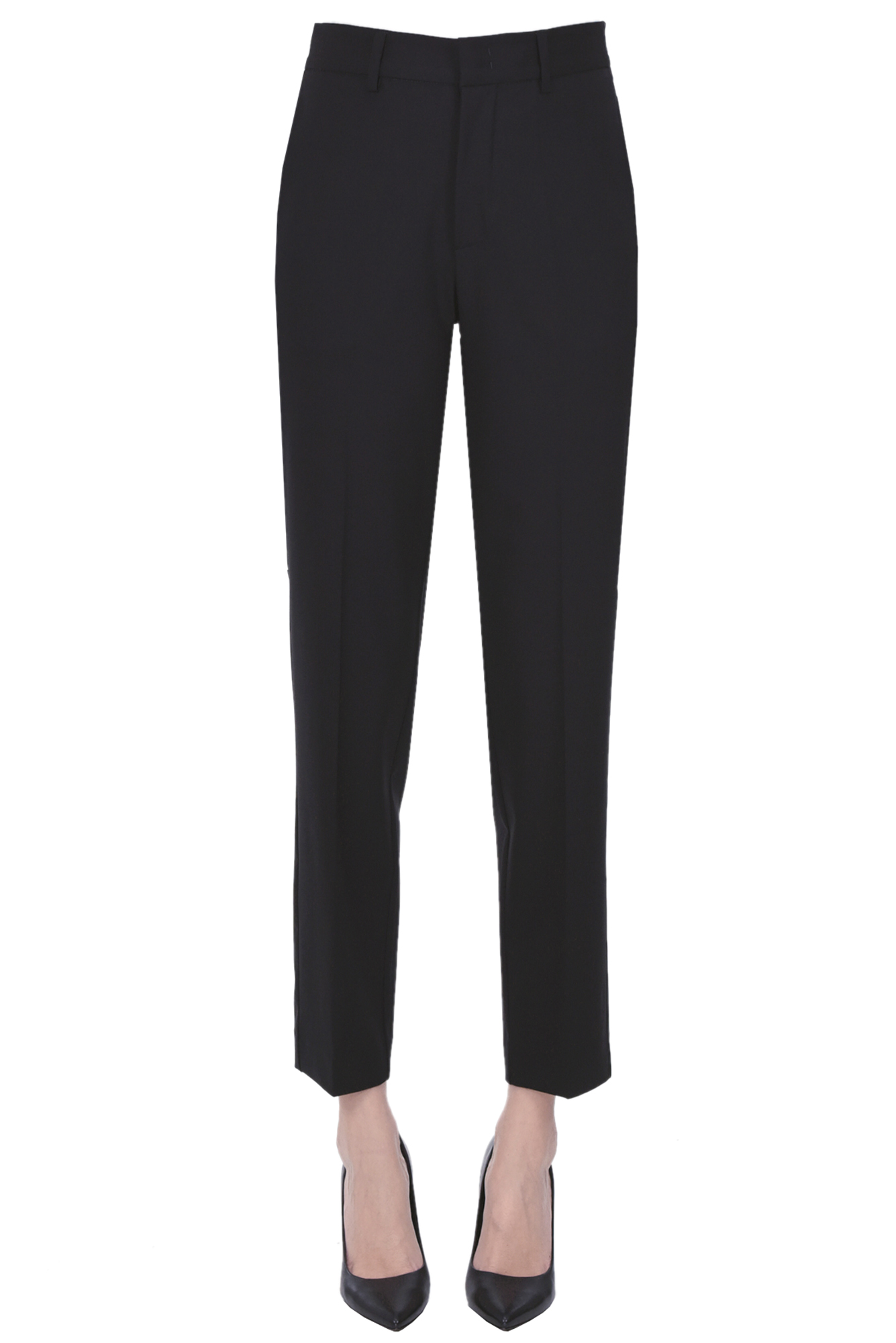 P.a.r.o.s.h Wool Trousers In Black