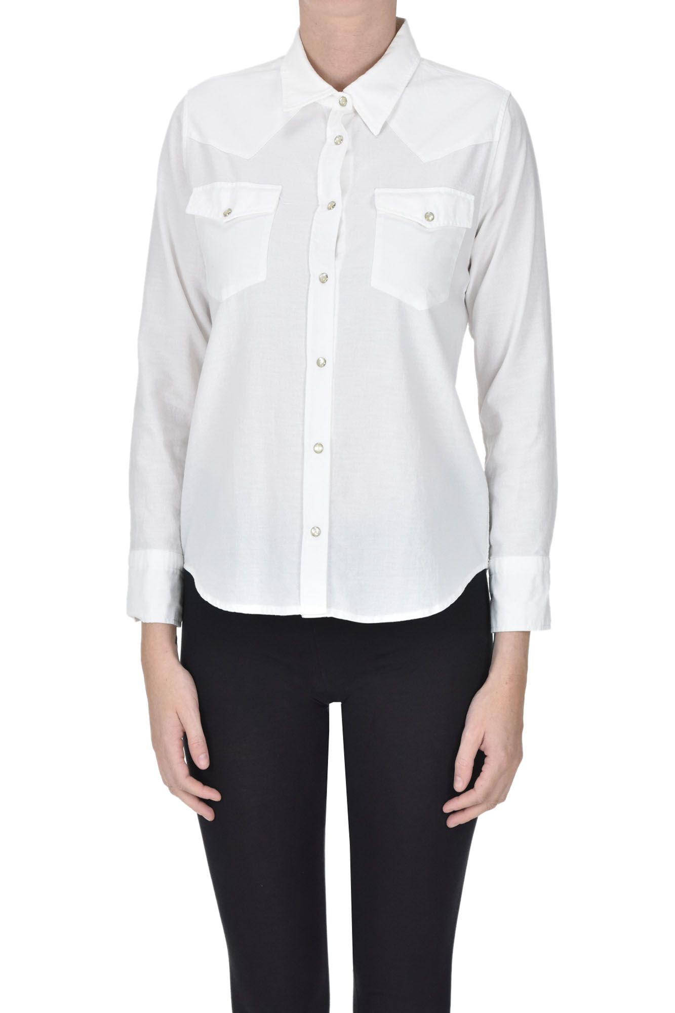Front Street 8 Oxford Cotton Shirt In White