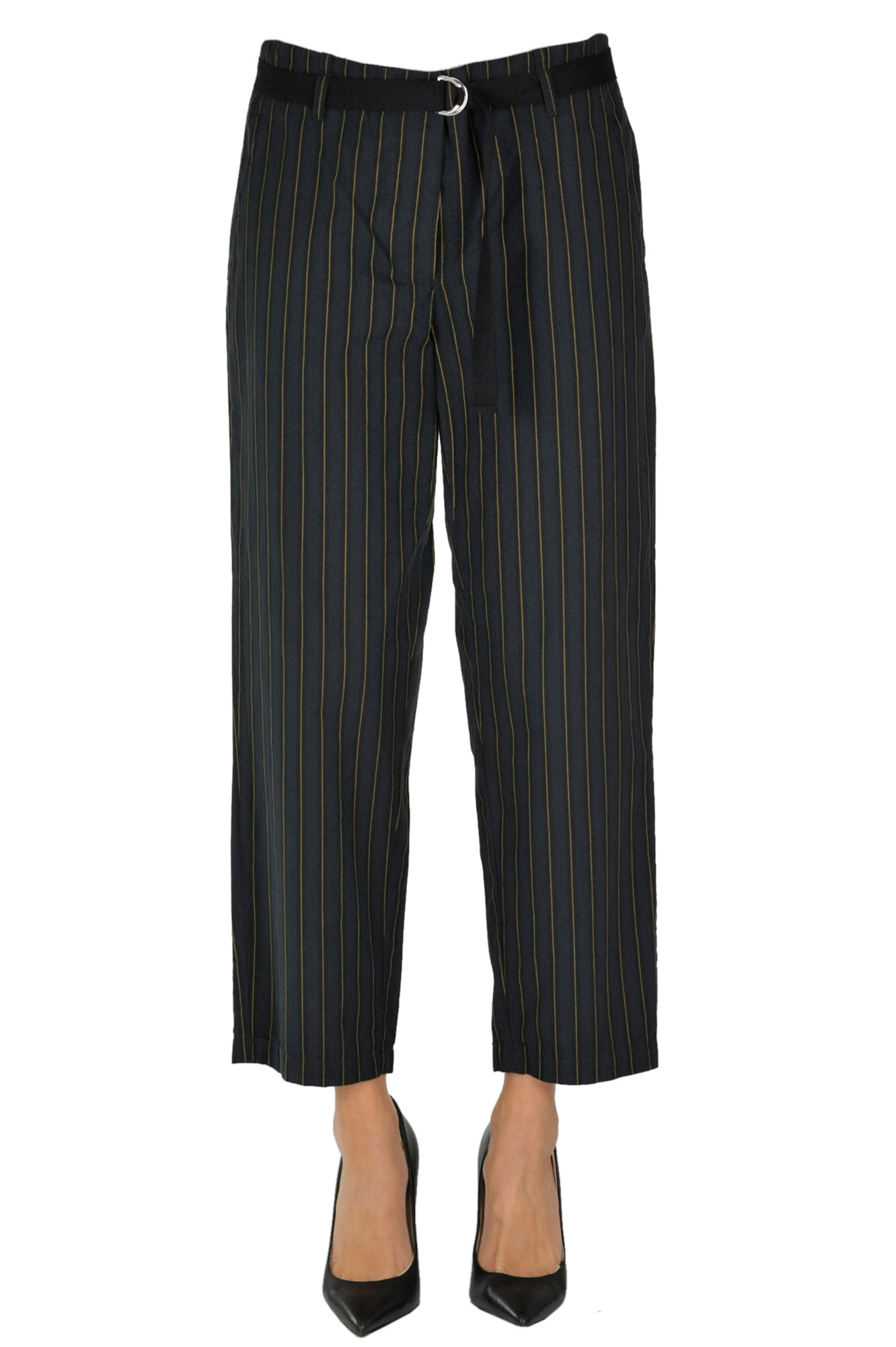 BELLEROSE PINSTRIPED COTTON TROUSERS