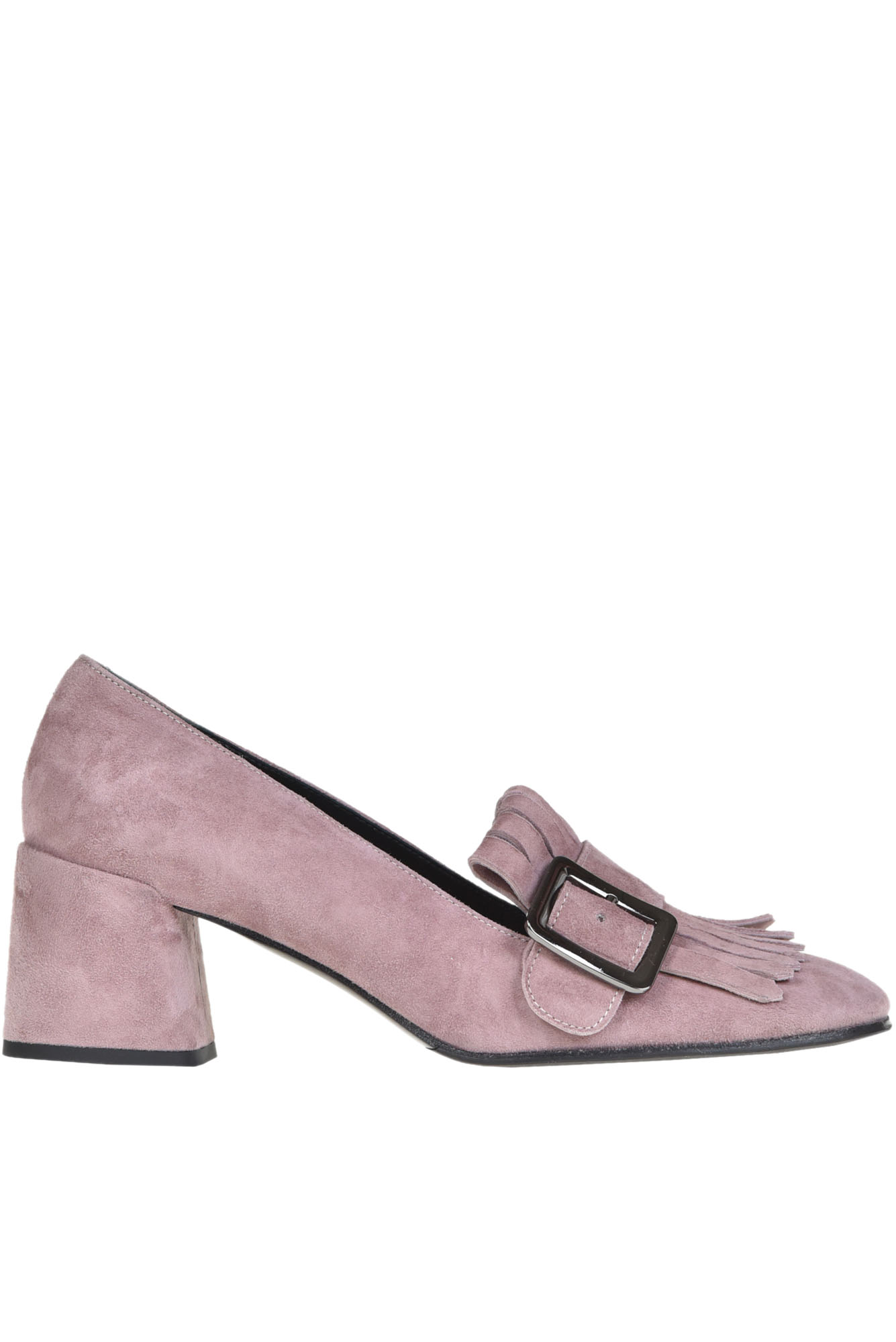 Guglielmo Rotta Heeled Suede Loafers In Lilac