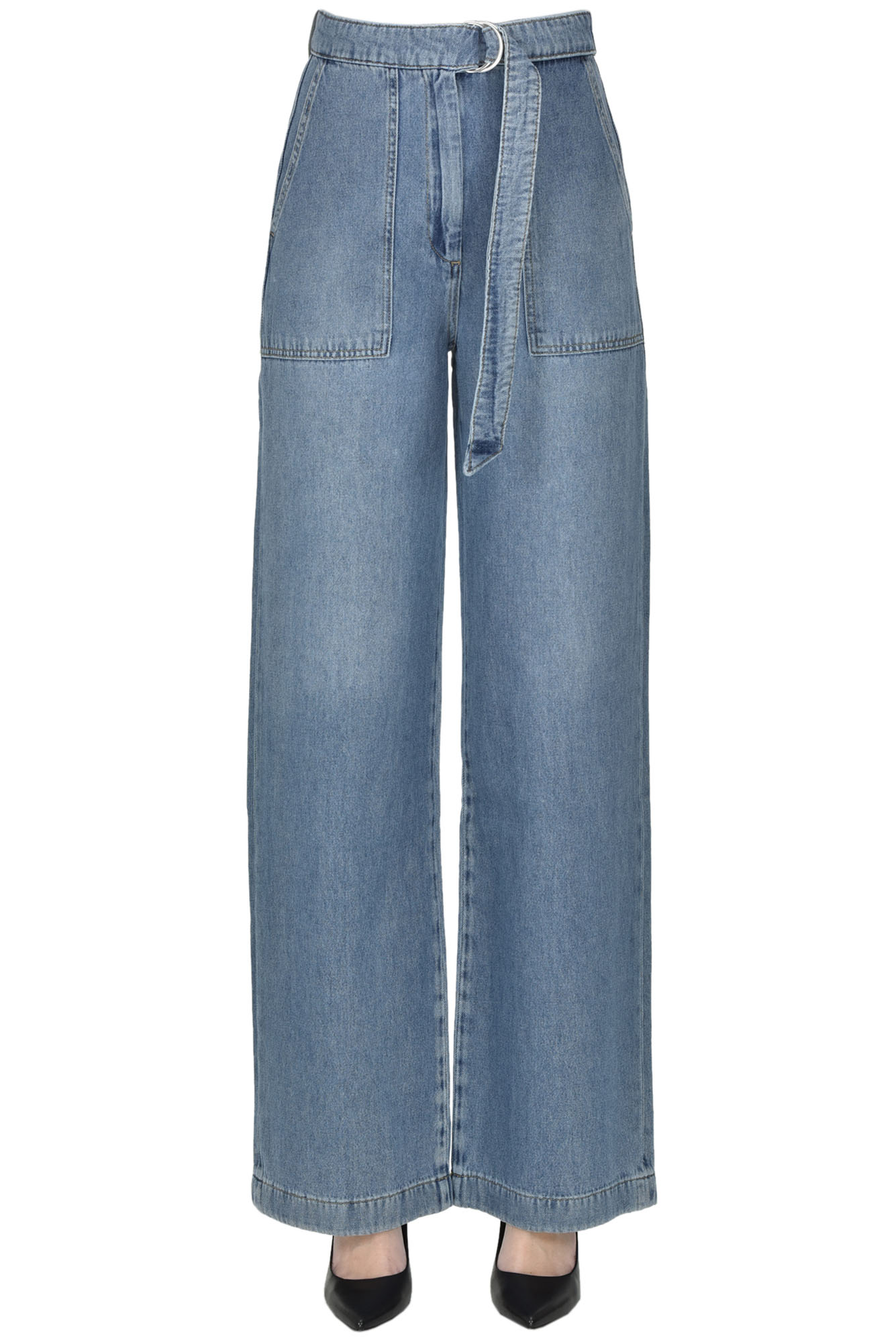 Rohe Lora Wide Leg Jeans In Light Denim | ModeSens