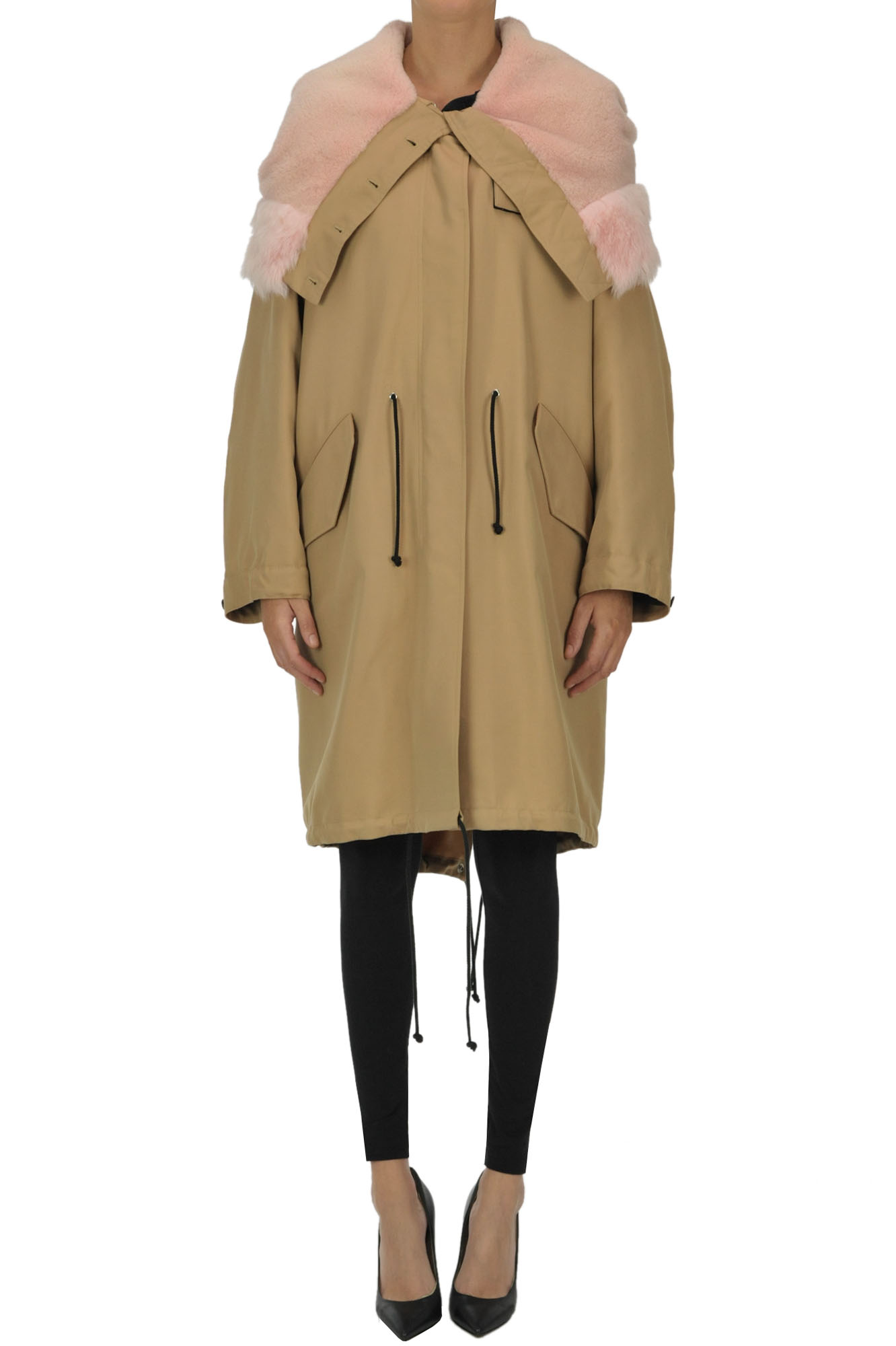 Calvin Klein 205W39NYC Maxi fur hood parka coat - Buy online on Glamest ...