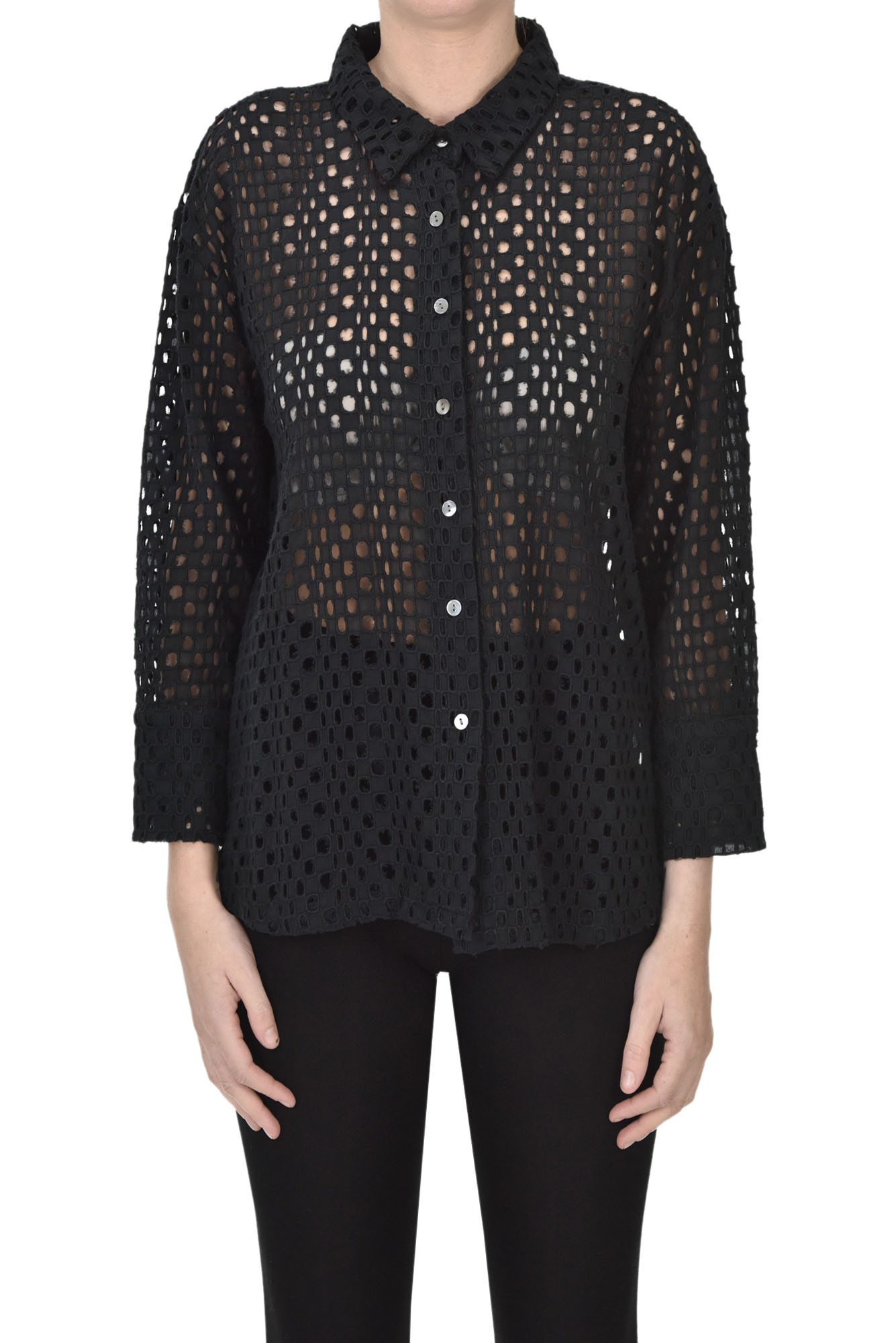 Alpha Industries Sangallo Lace Shirt In Black