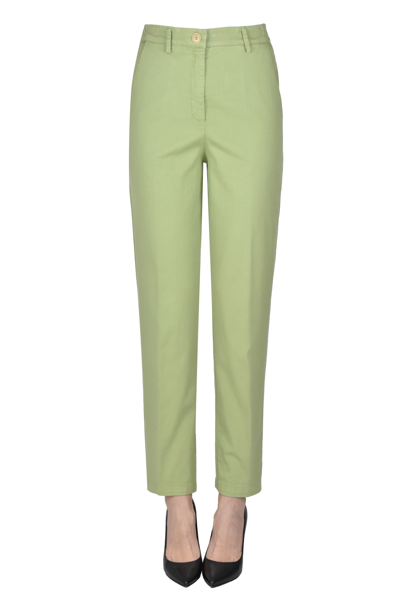 True Royal Chino Style Trousers In Pastel Green