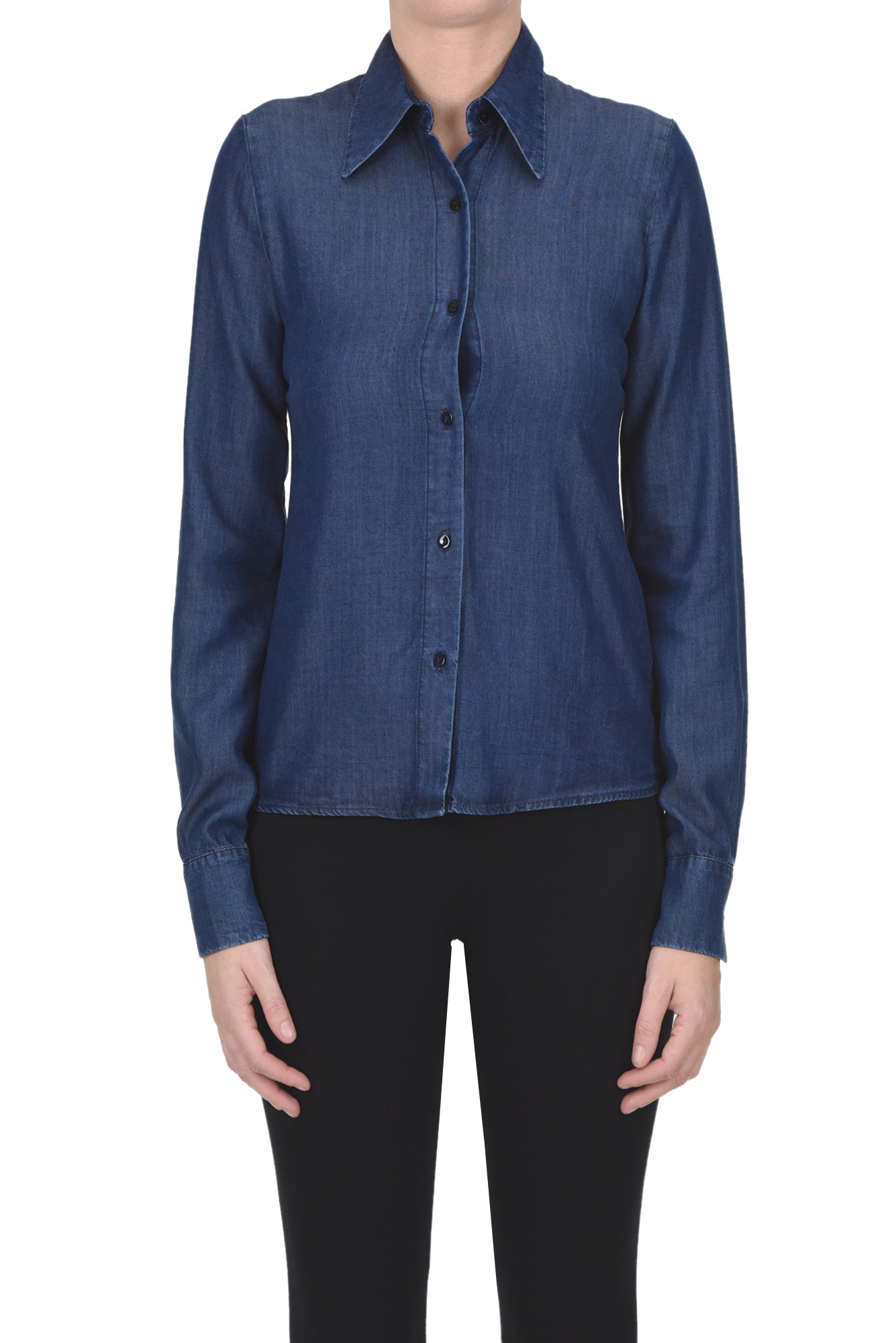 Kiltie Denim Effect Tencel Shirt