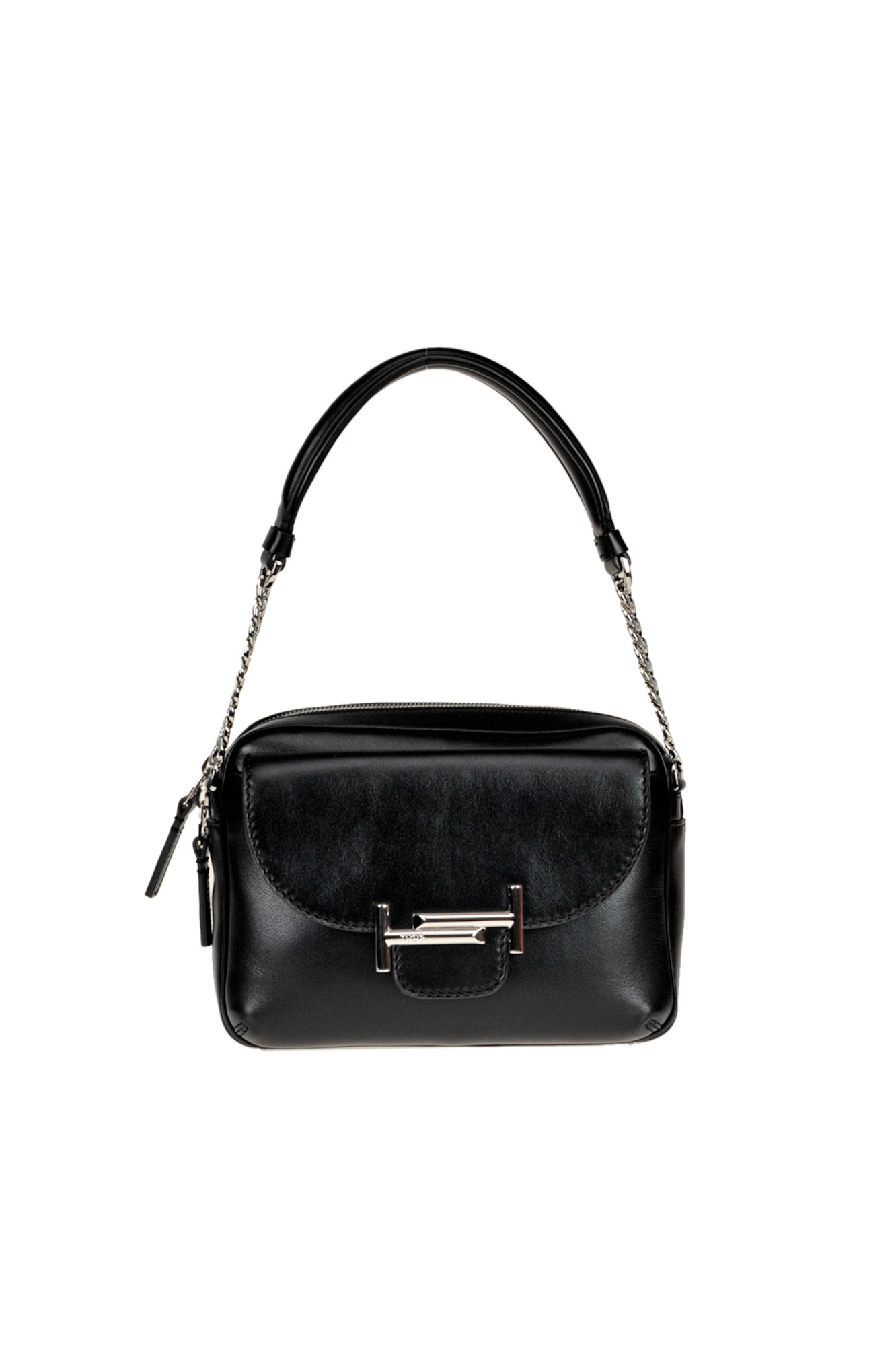 Tod's Double T Leather Camera Bag In Black