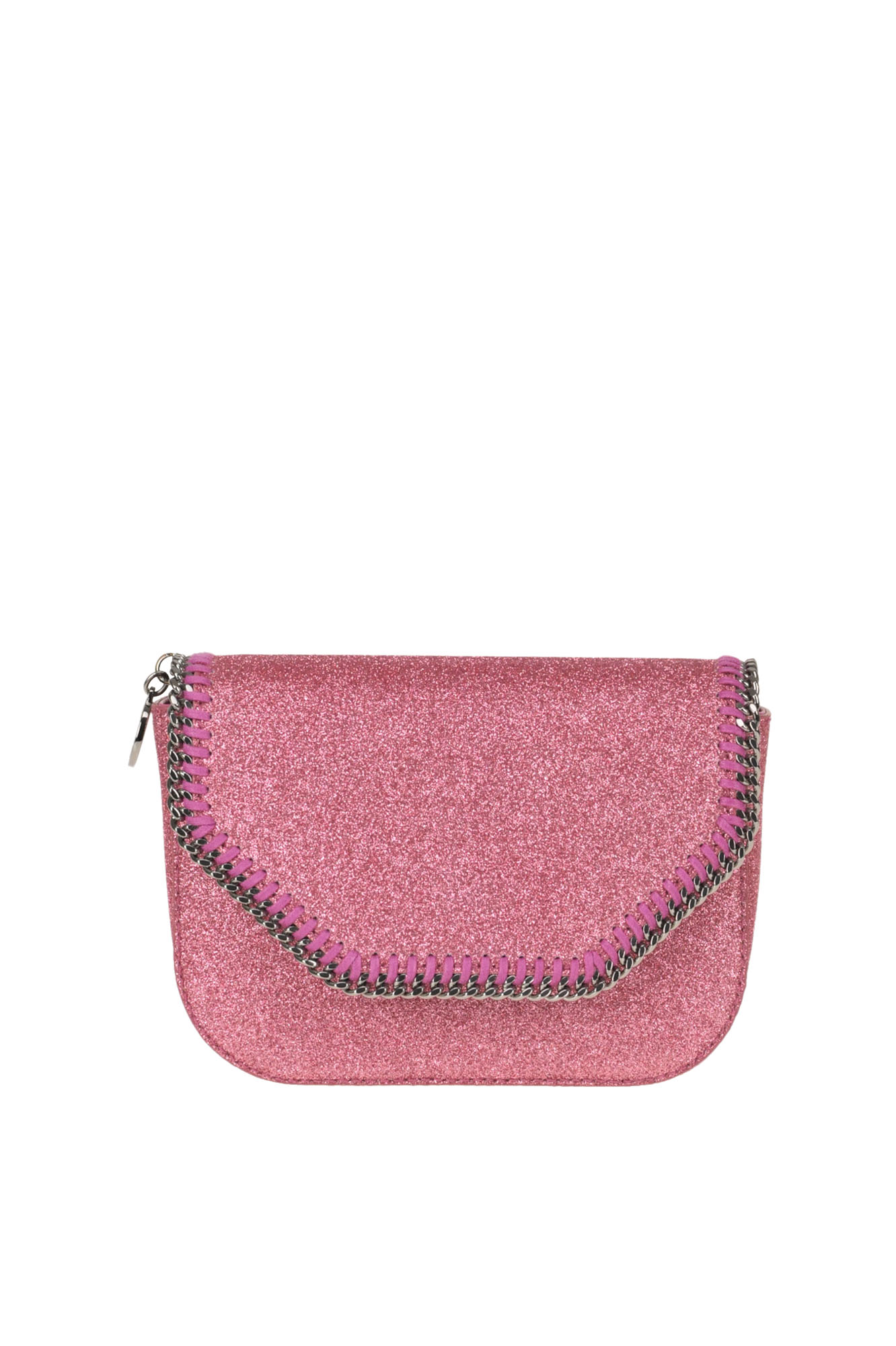 Stella Mccartney 'falabella' Glittered Mini Bag In Shocking Pink | ModeSens