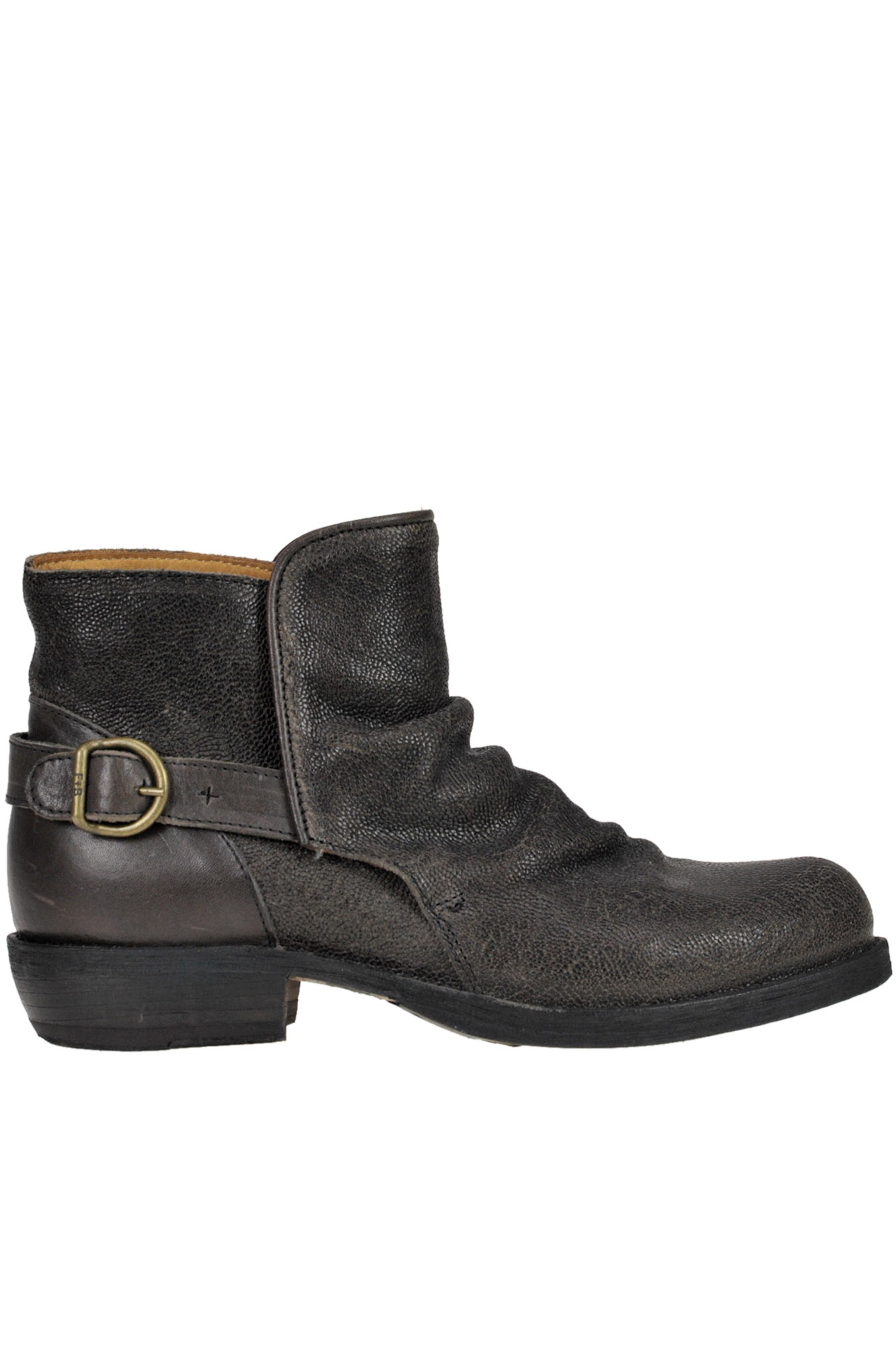 Fiorentini + Baker Carol Textured Leather Ankle-boots In Dark Brown