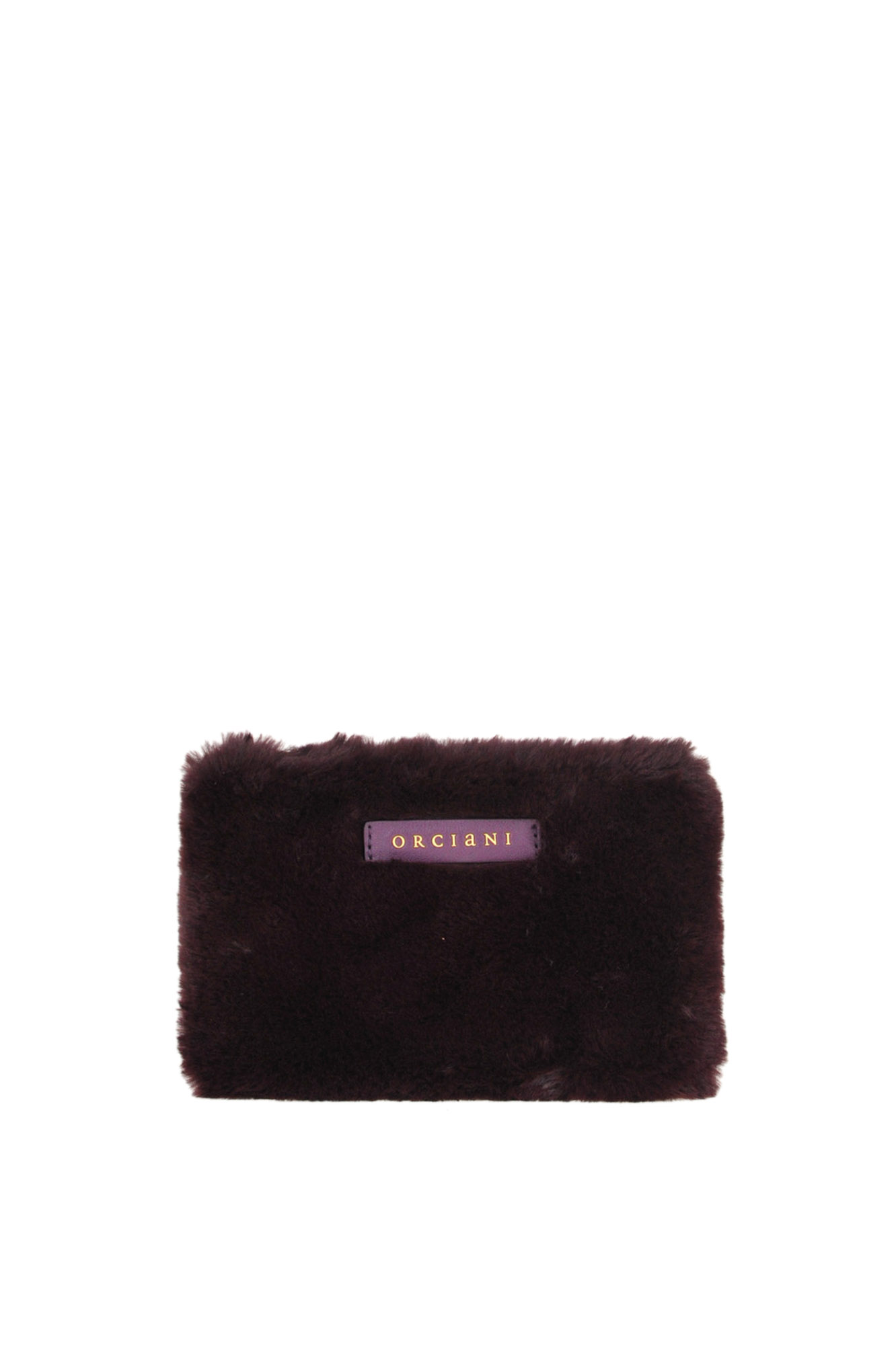 Orciani Eco-fur Pouch In Bordeaux