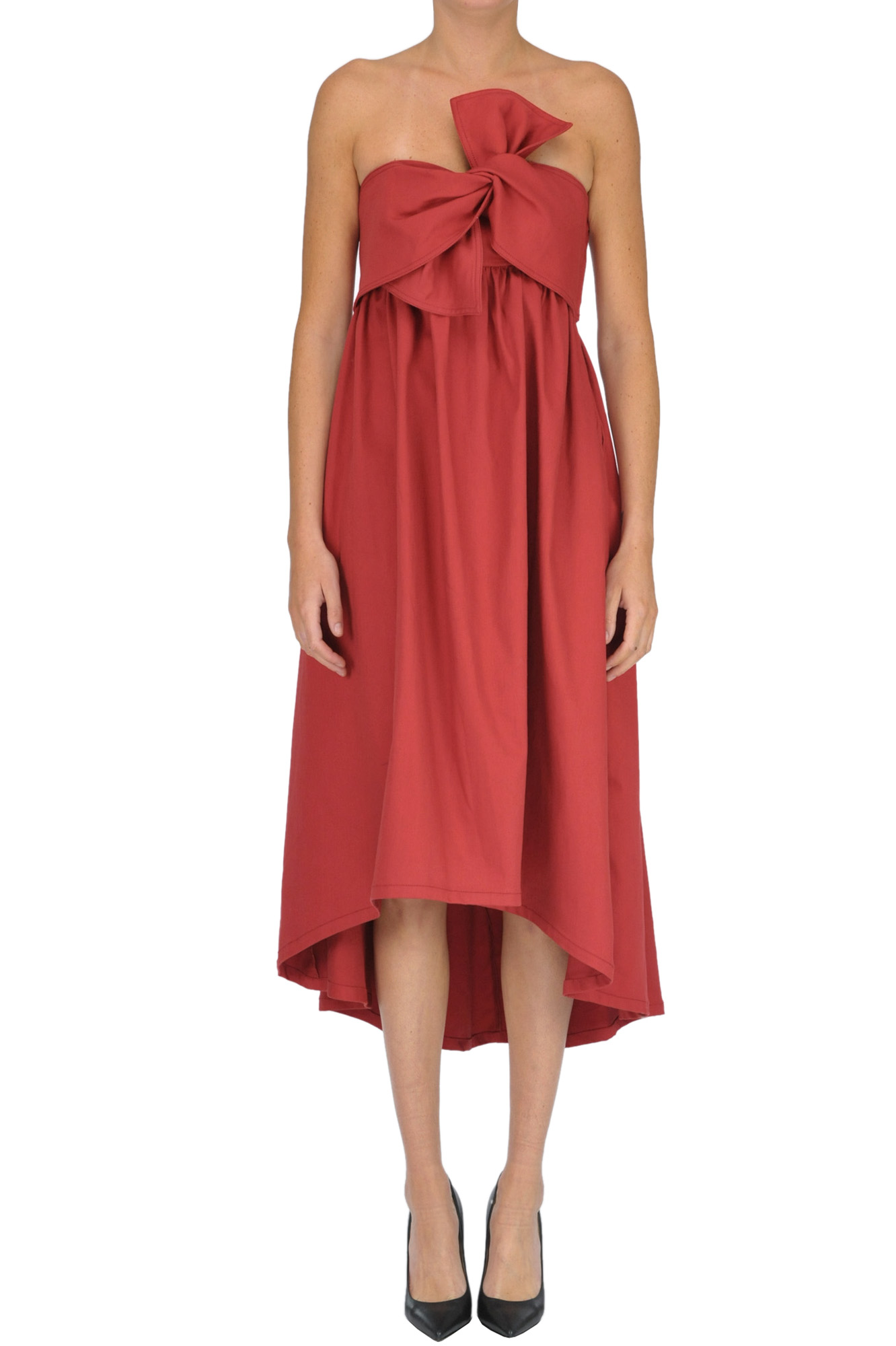 Ulla Johnson Strapless Dress In Fire Red