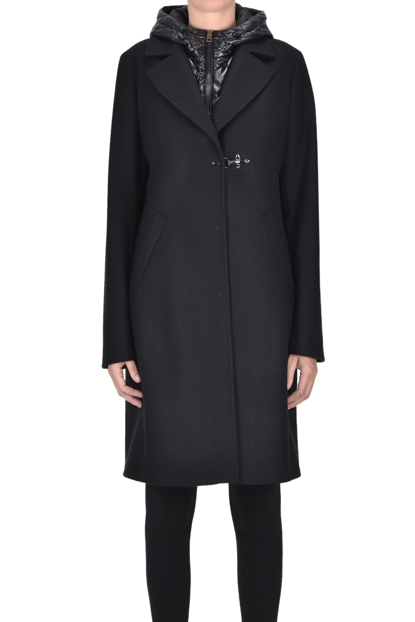 Fay Double Coat In Black