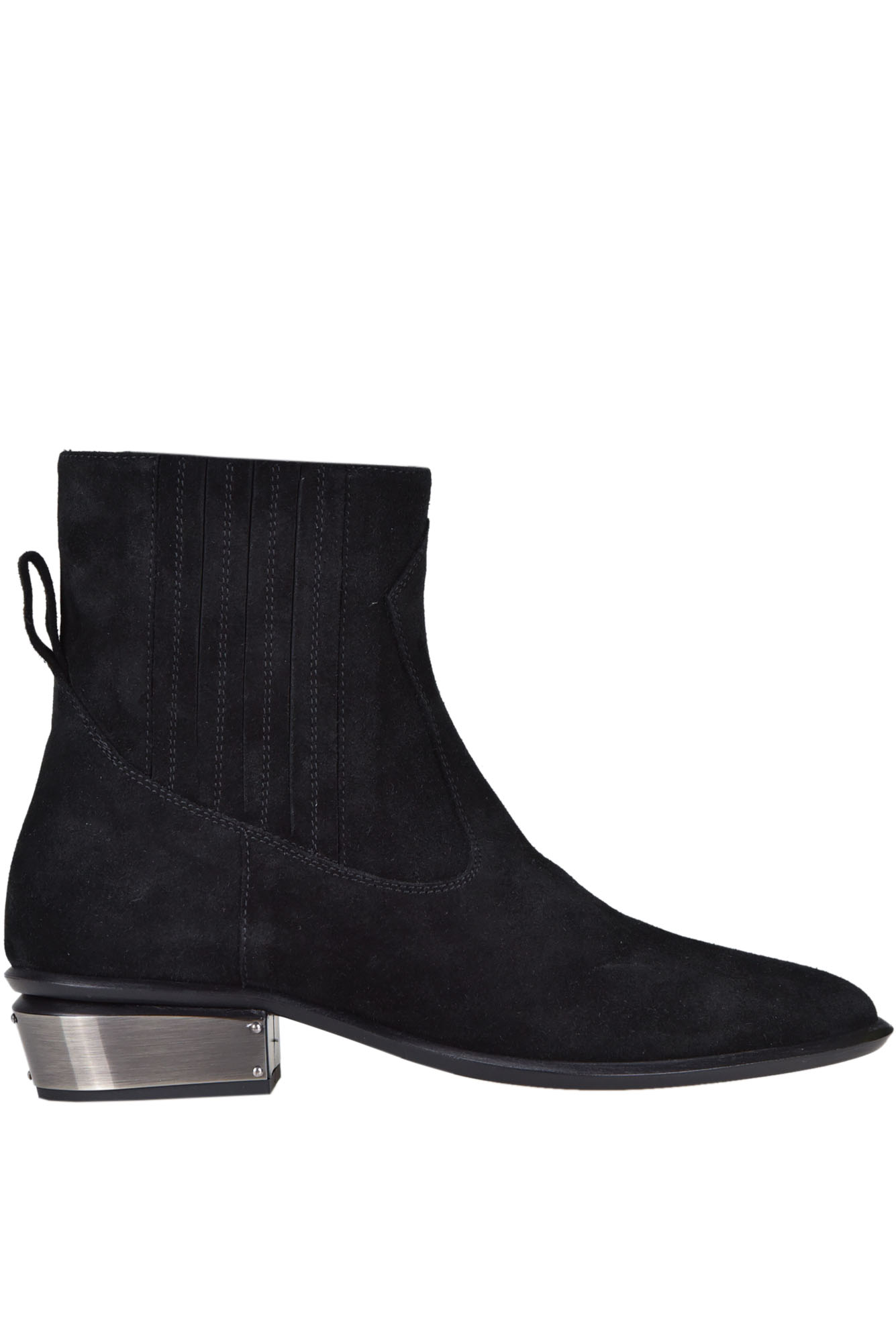 Suede texan ankle boots
