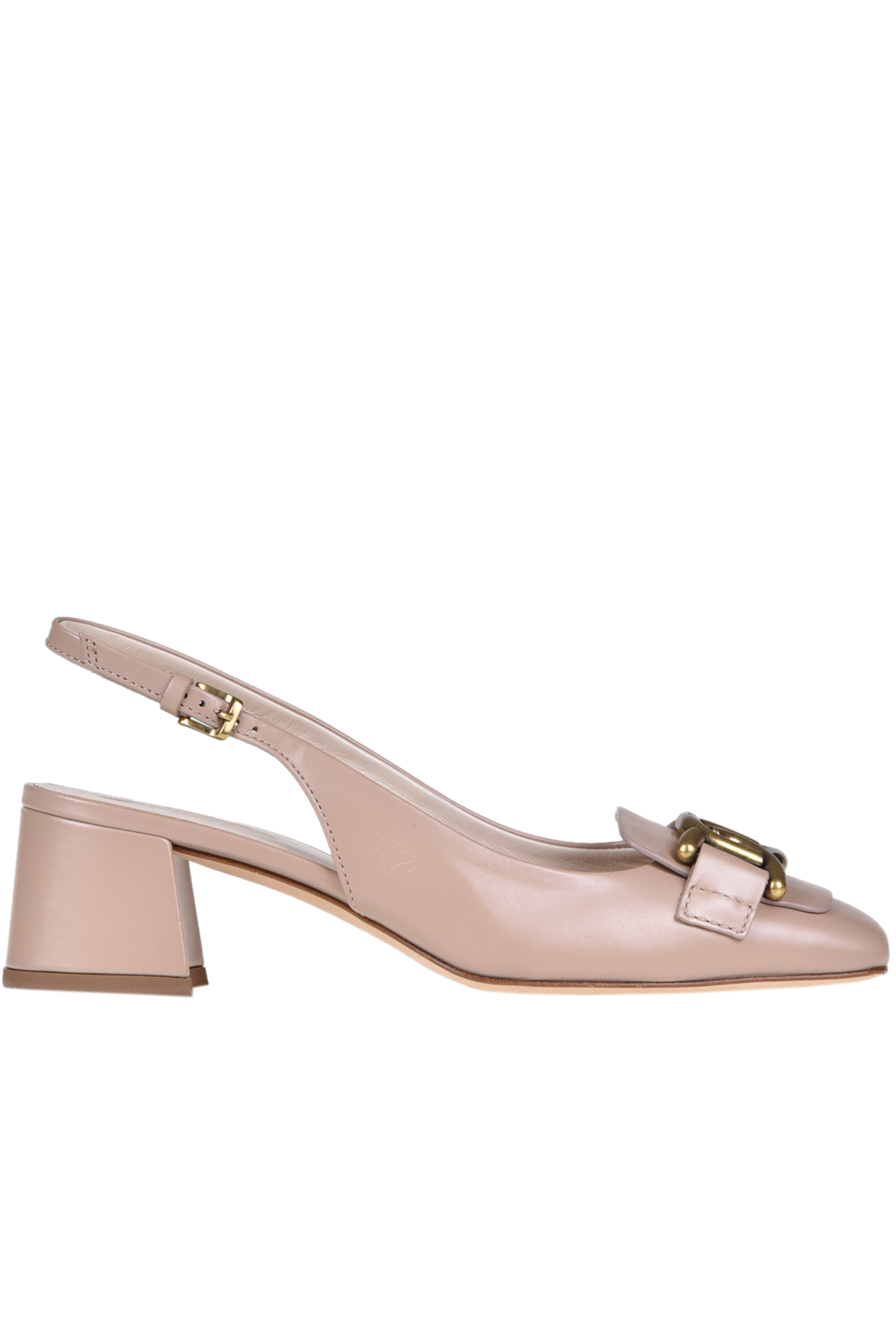 Tod's 50 Patent Leather Slingback Pumps In Cipria