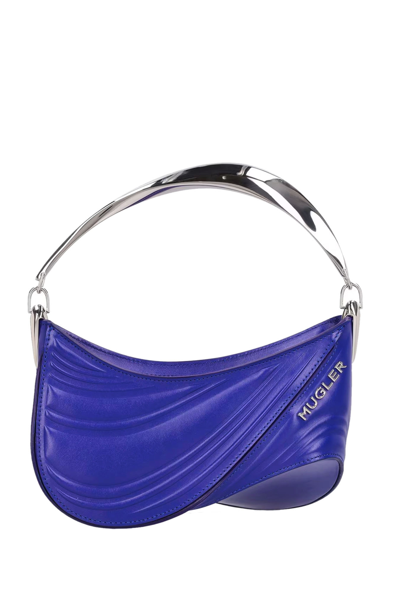 Mugler Small Spiral Mh Bag In Electric Blue