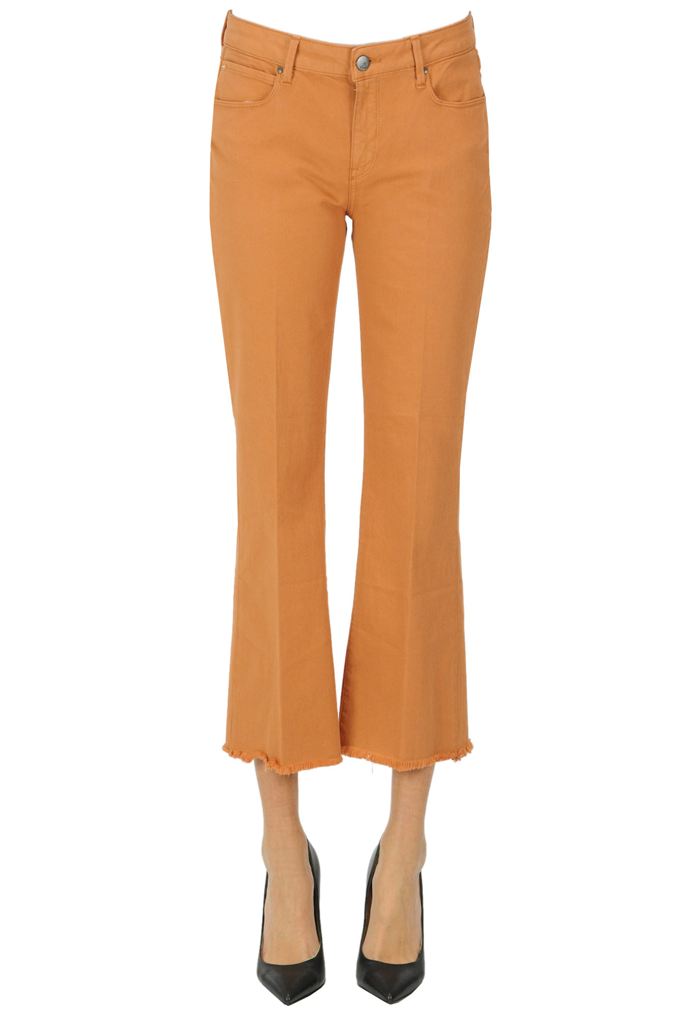 Atelier Cigala's Cropped Jeans In Orange