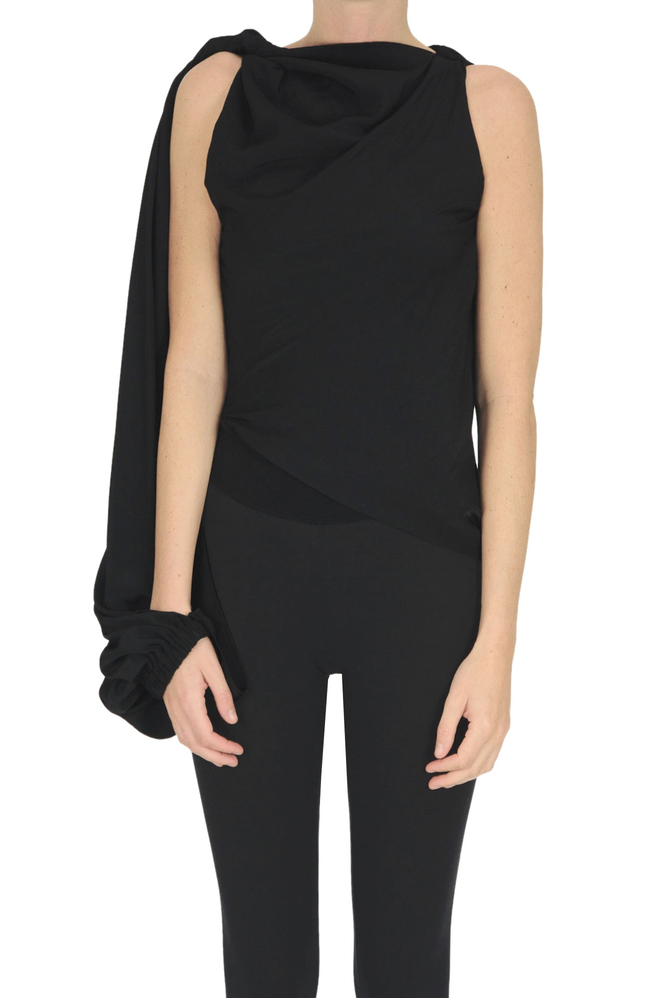 JW ANDERSON DRAPED ONE-SLEEVE TOP