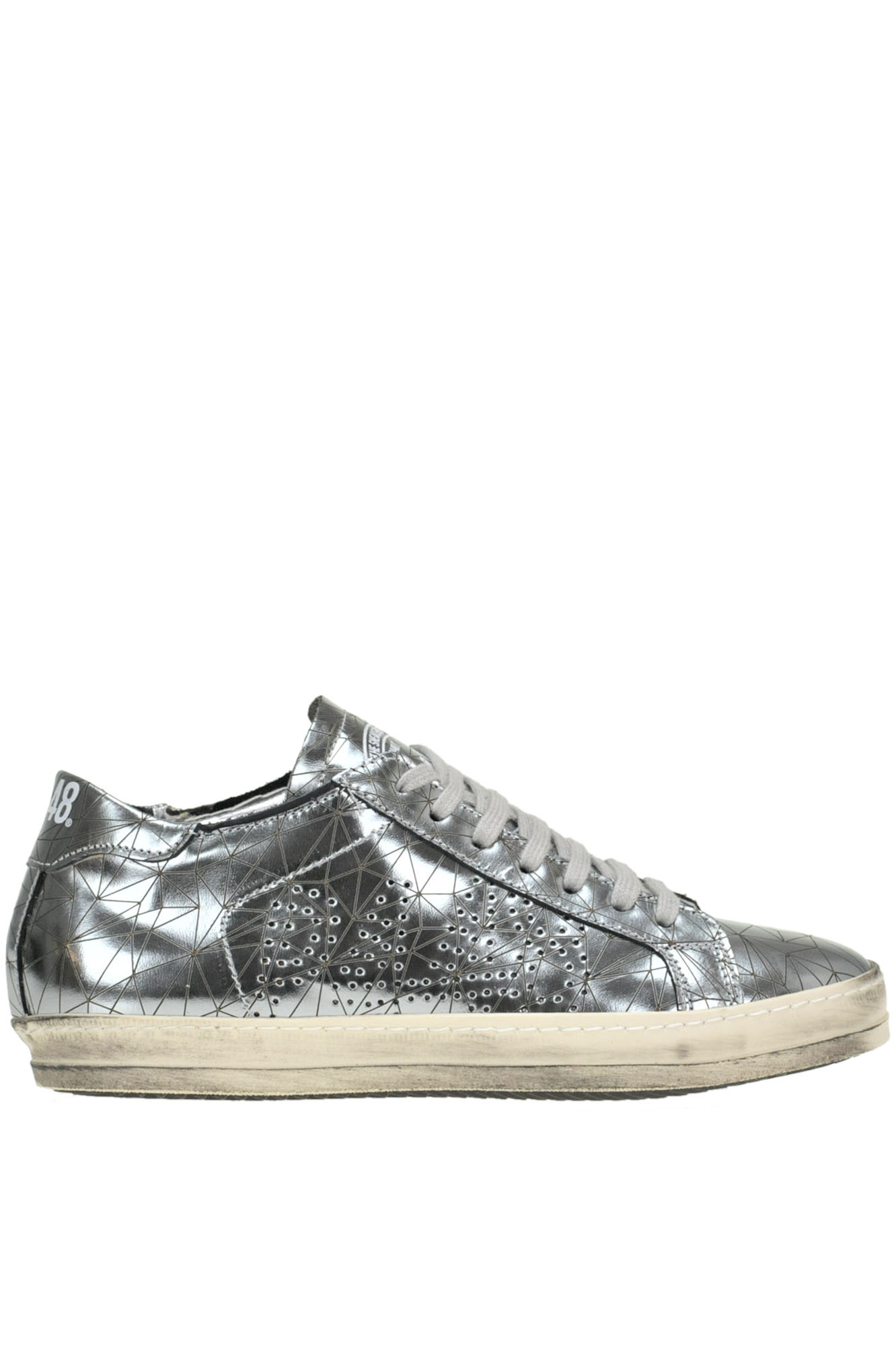 p448 metallic high top sneaker