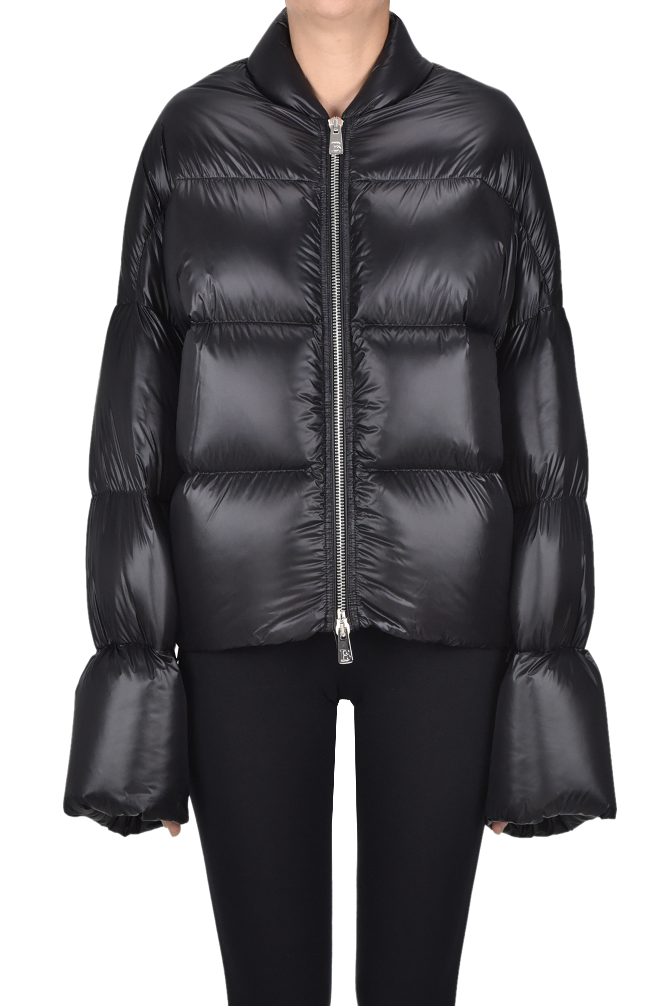 Bacon Bomber Style Down Jacket In Black
