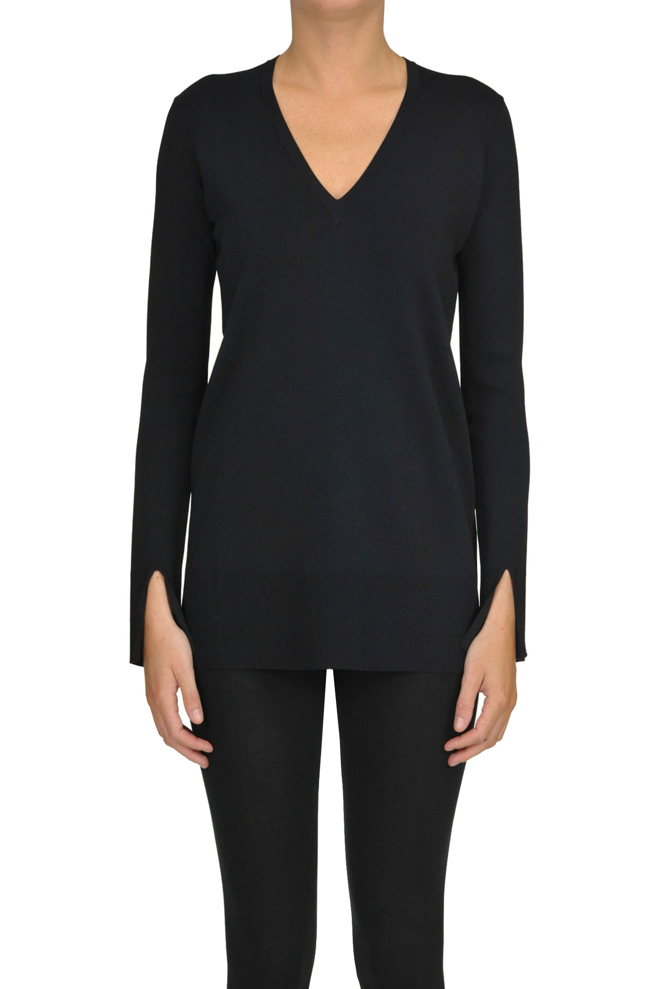 Theory Rayon Pullover In Black