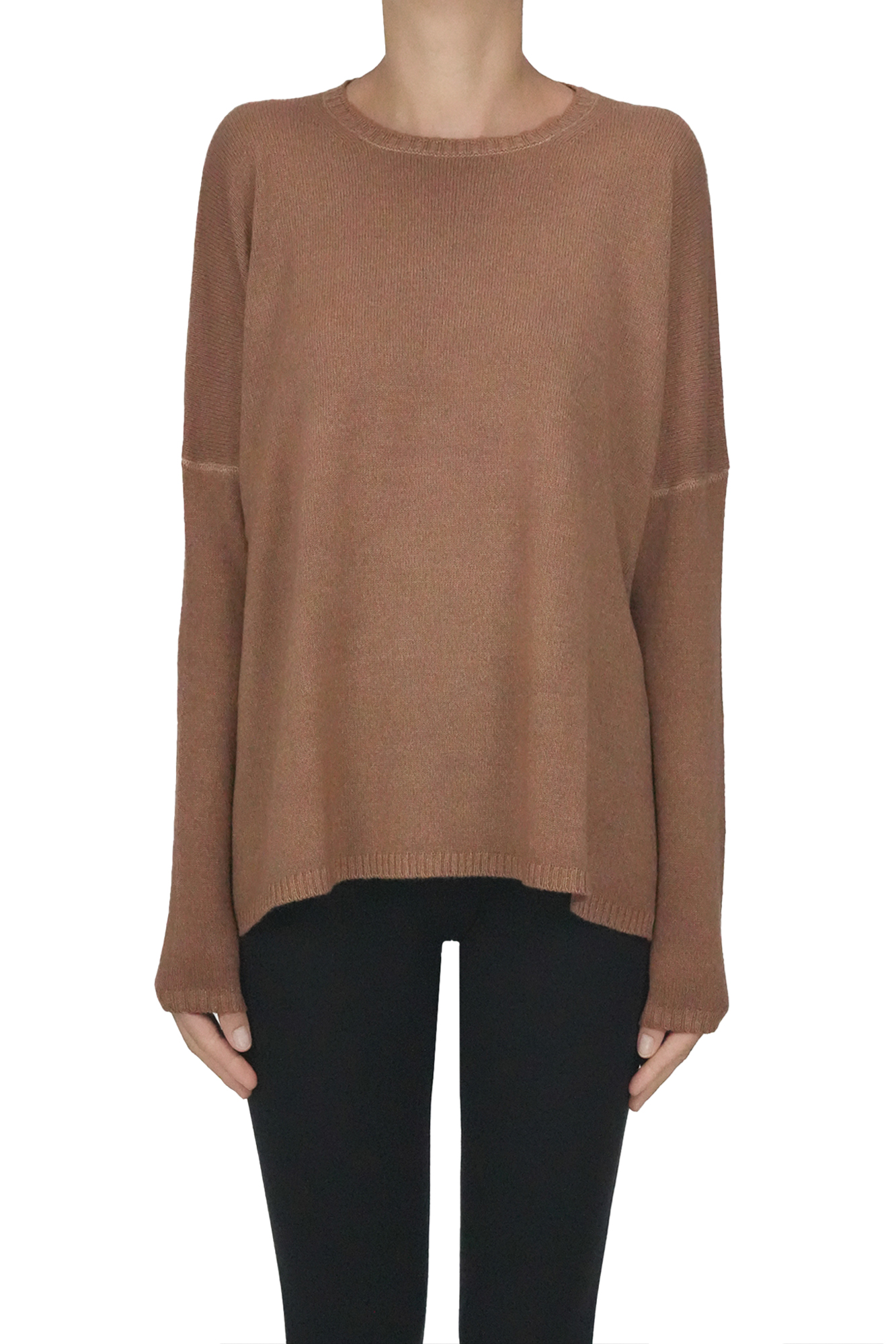 Base Milano Snow Dye Pullover In Brown