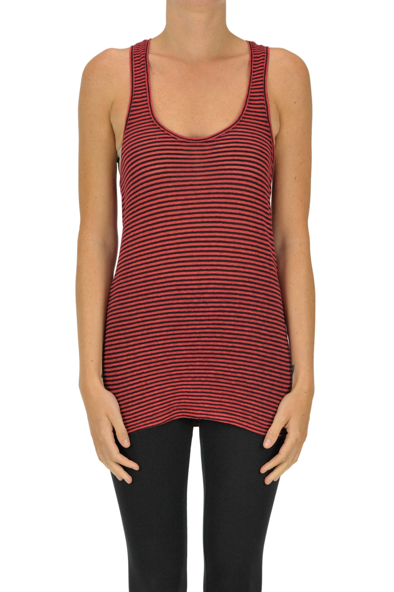 Isabel Marant Étoile Striped Tank-top In Red