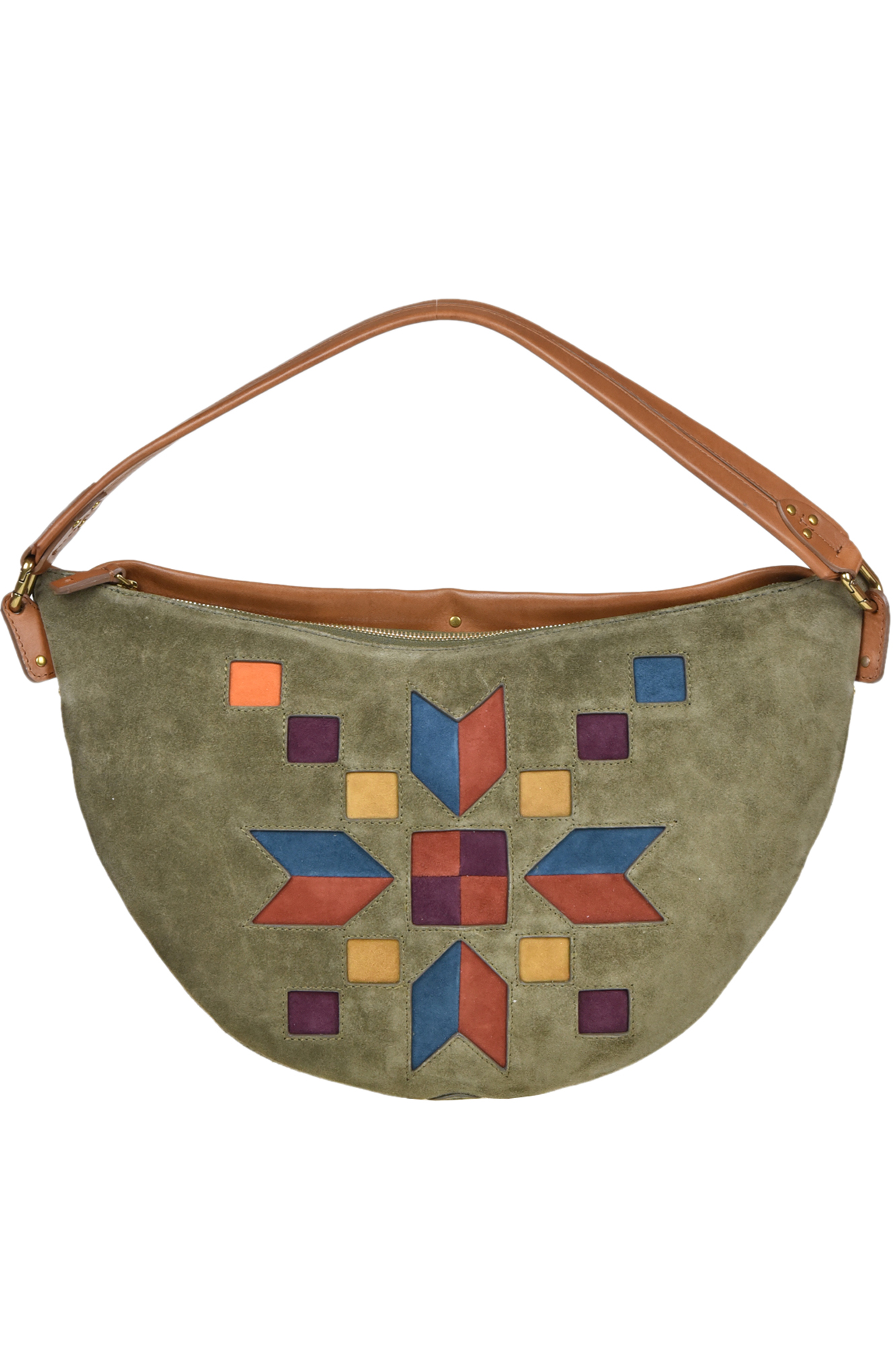 Jérôme Dreyfuss Paul Suede Bag In Olive Green