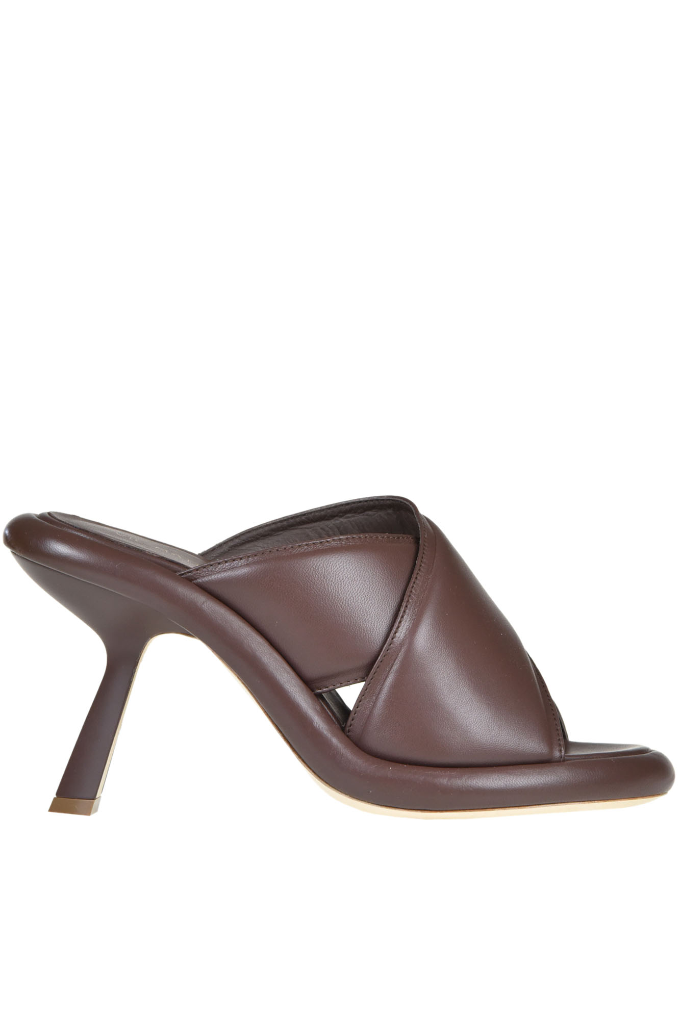 Vic Matie Bonbon Leather Sandals In Brown