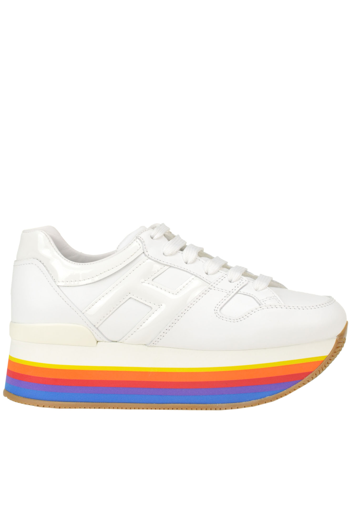 Hogan Micro Rainbow H421 Sneakers In White