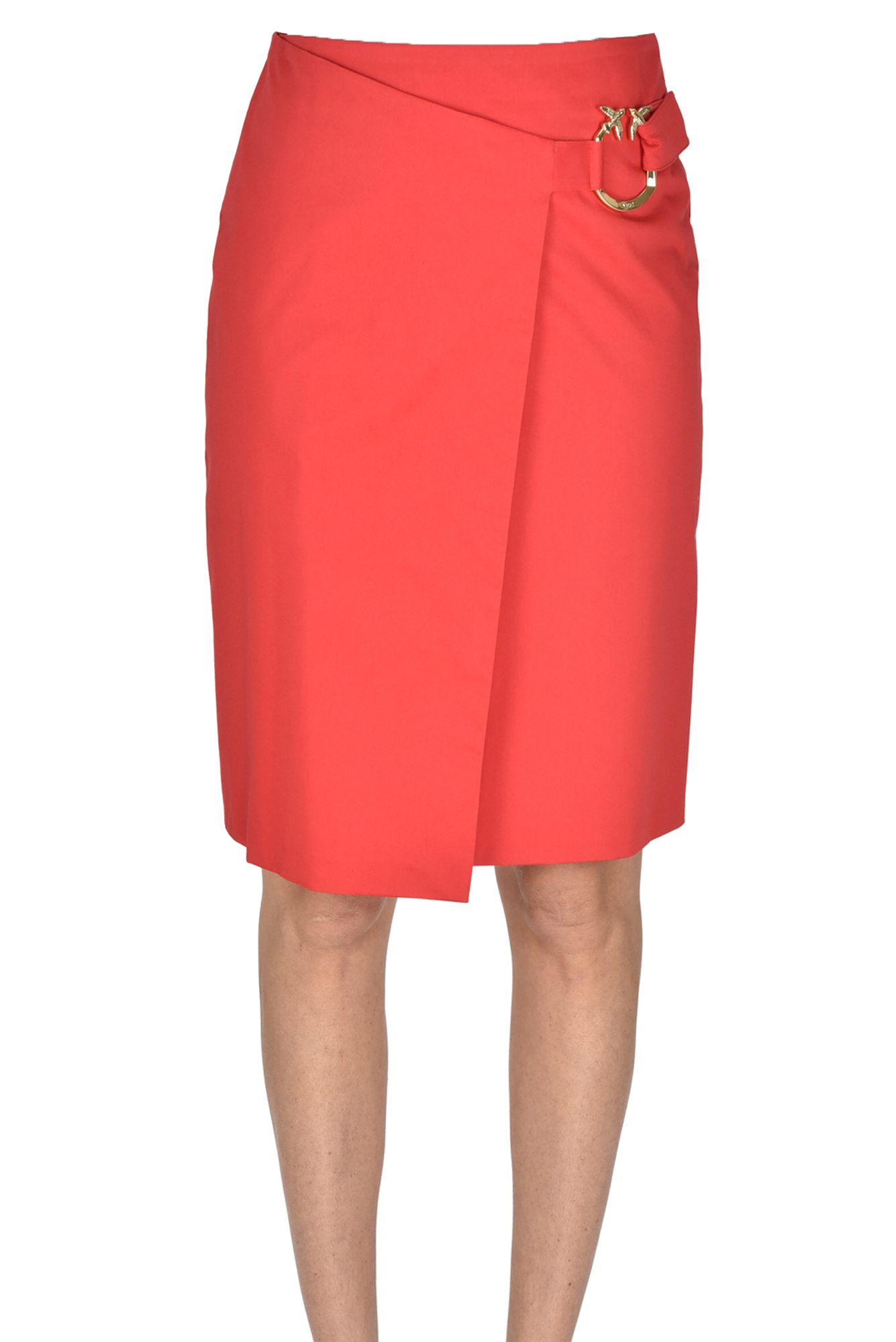 Pinko Eurito Wraparound Skirt In Red