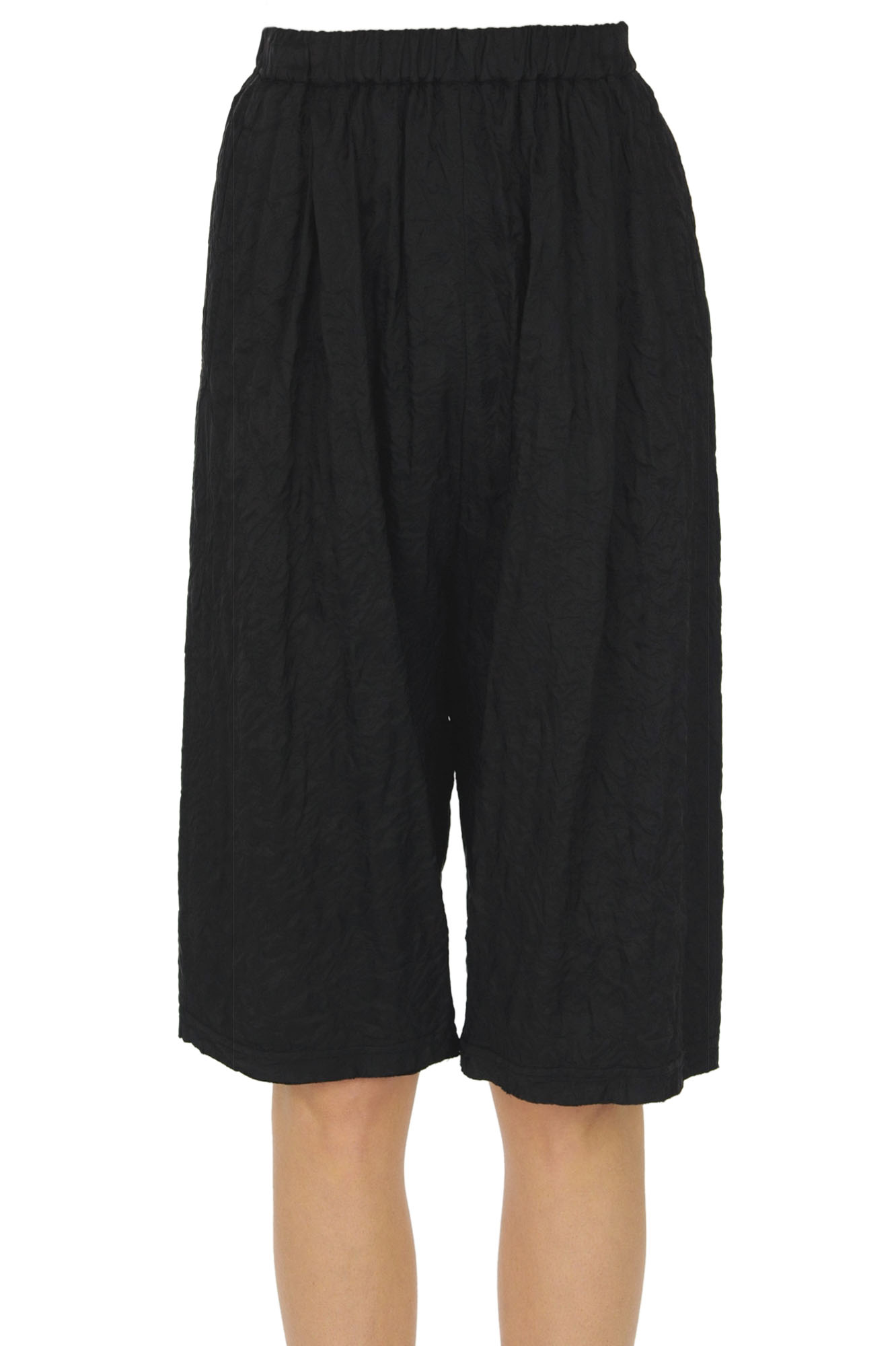 Bemuda in tessuto increspato