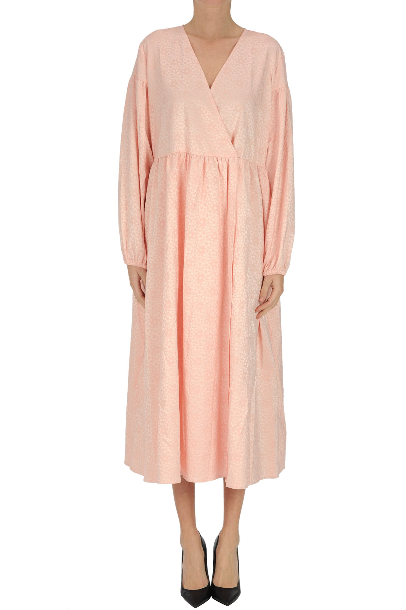 Abito a portafoglio in tessuto jacquard