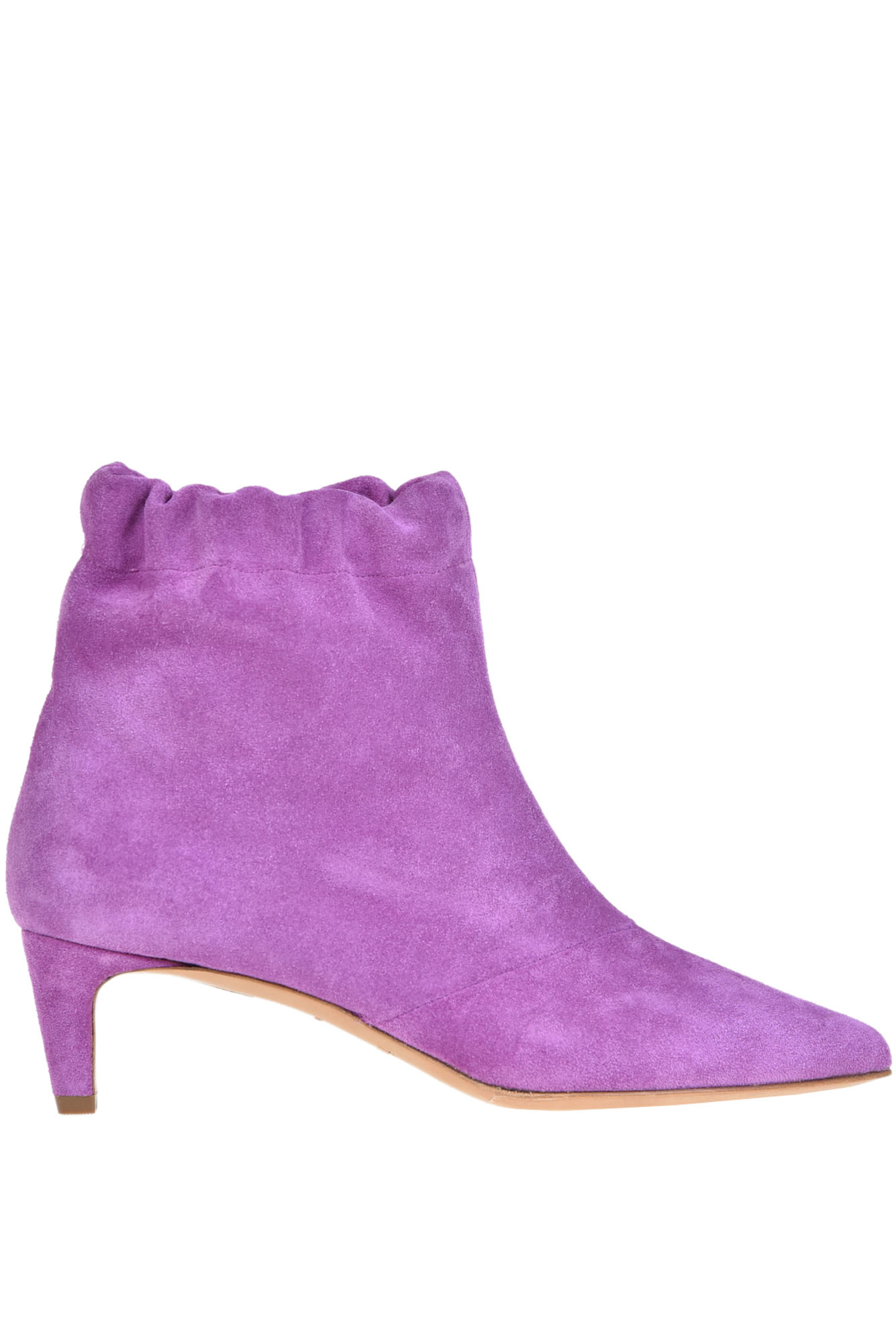 Forte Forte Suede Ankle Boots In Fuxia