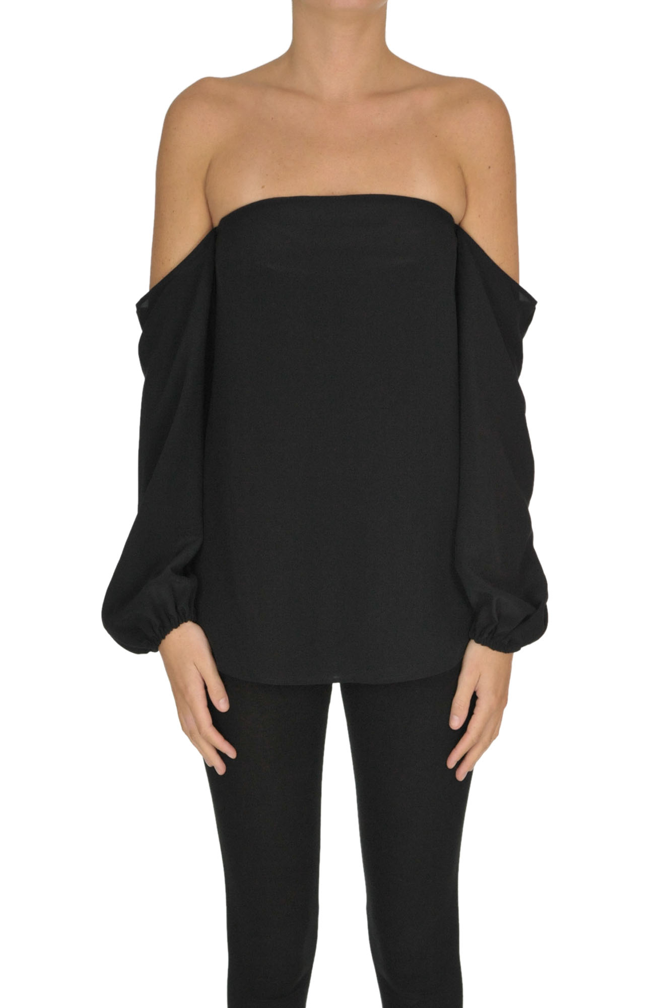 Theory Silk Blouse In Black