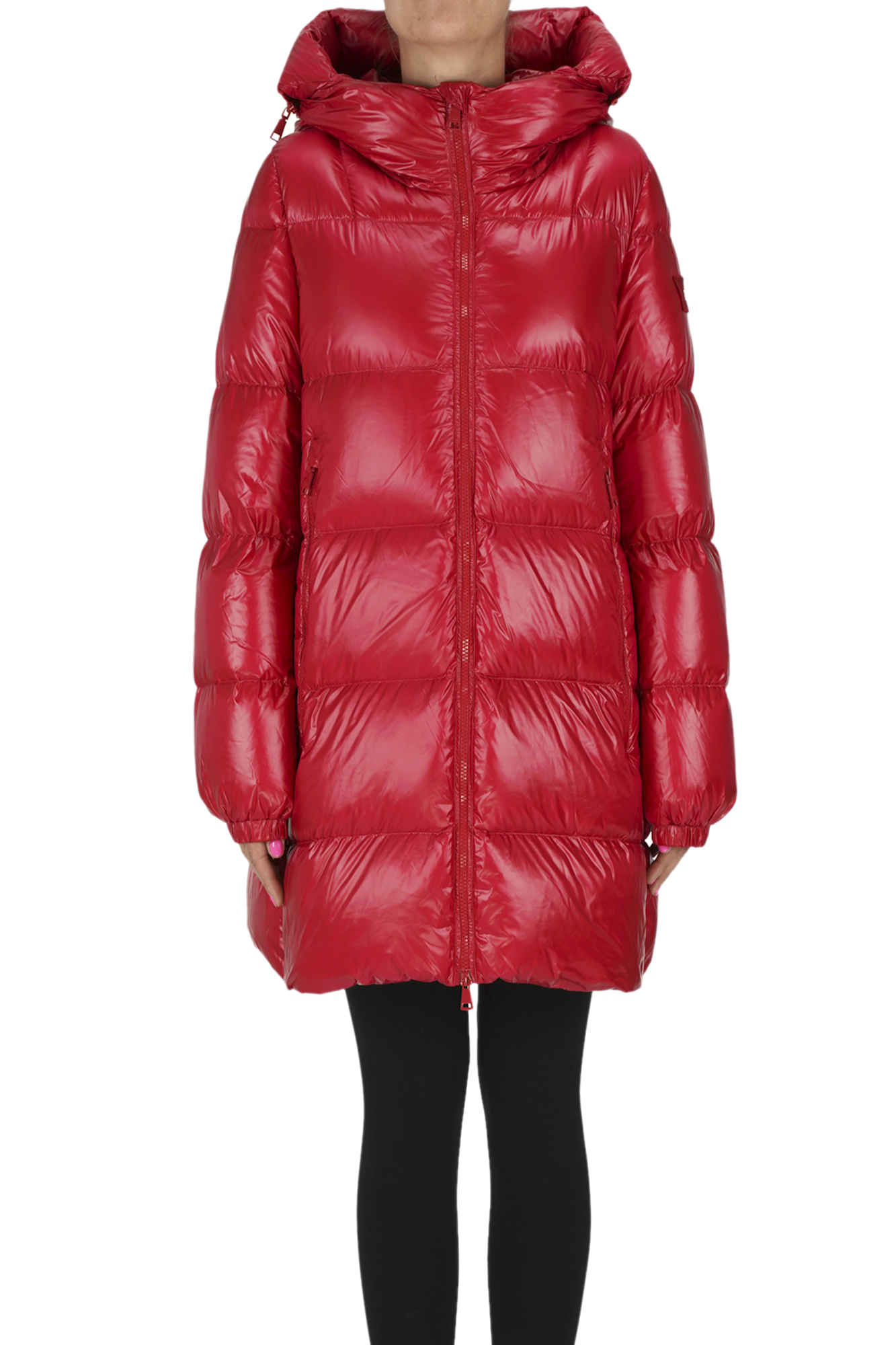 Add Quilted Down Jacket In Red