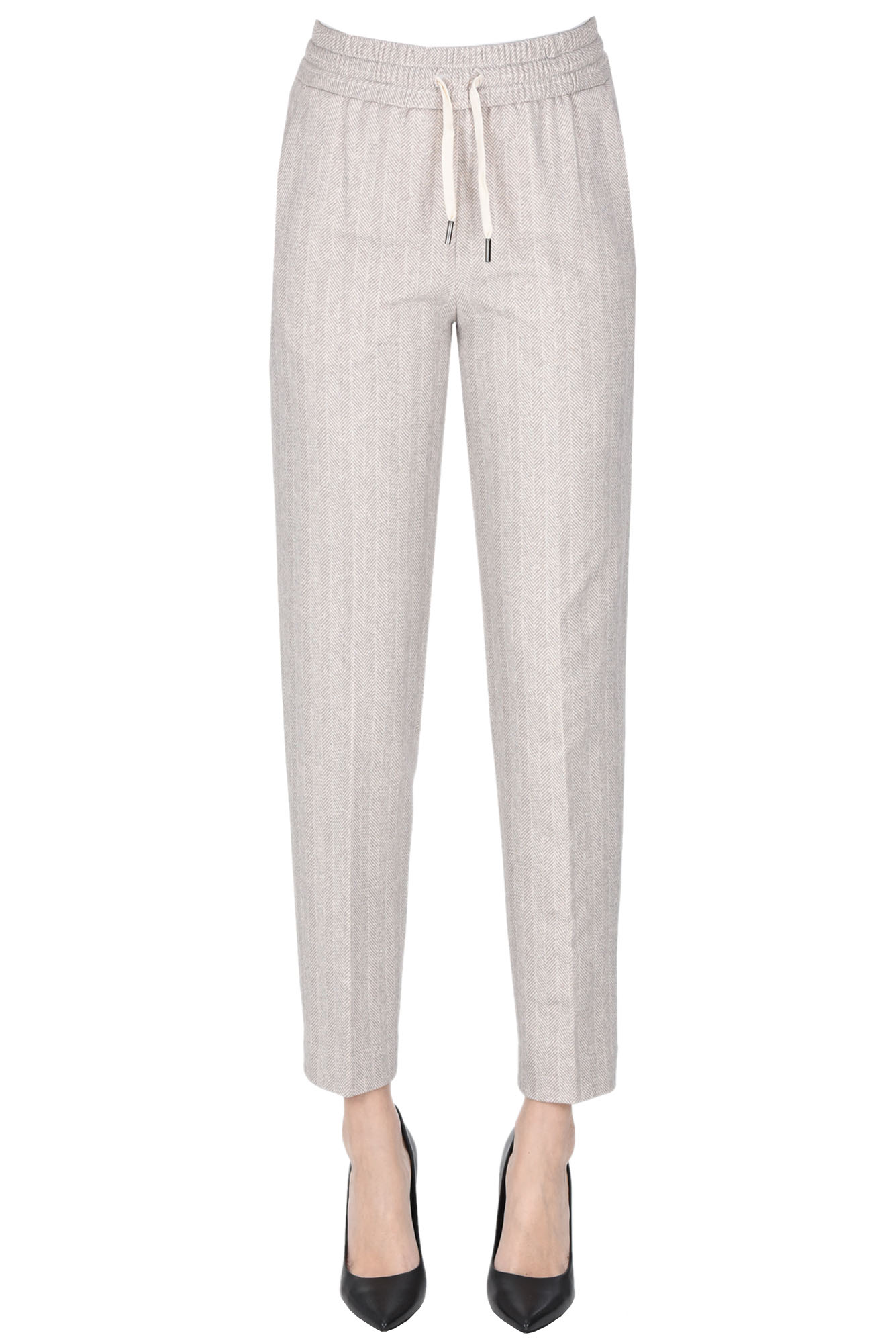 Shop Circolo 1901 Fleece Trousers In Dove-grey