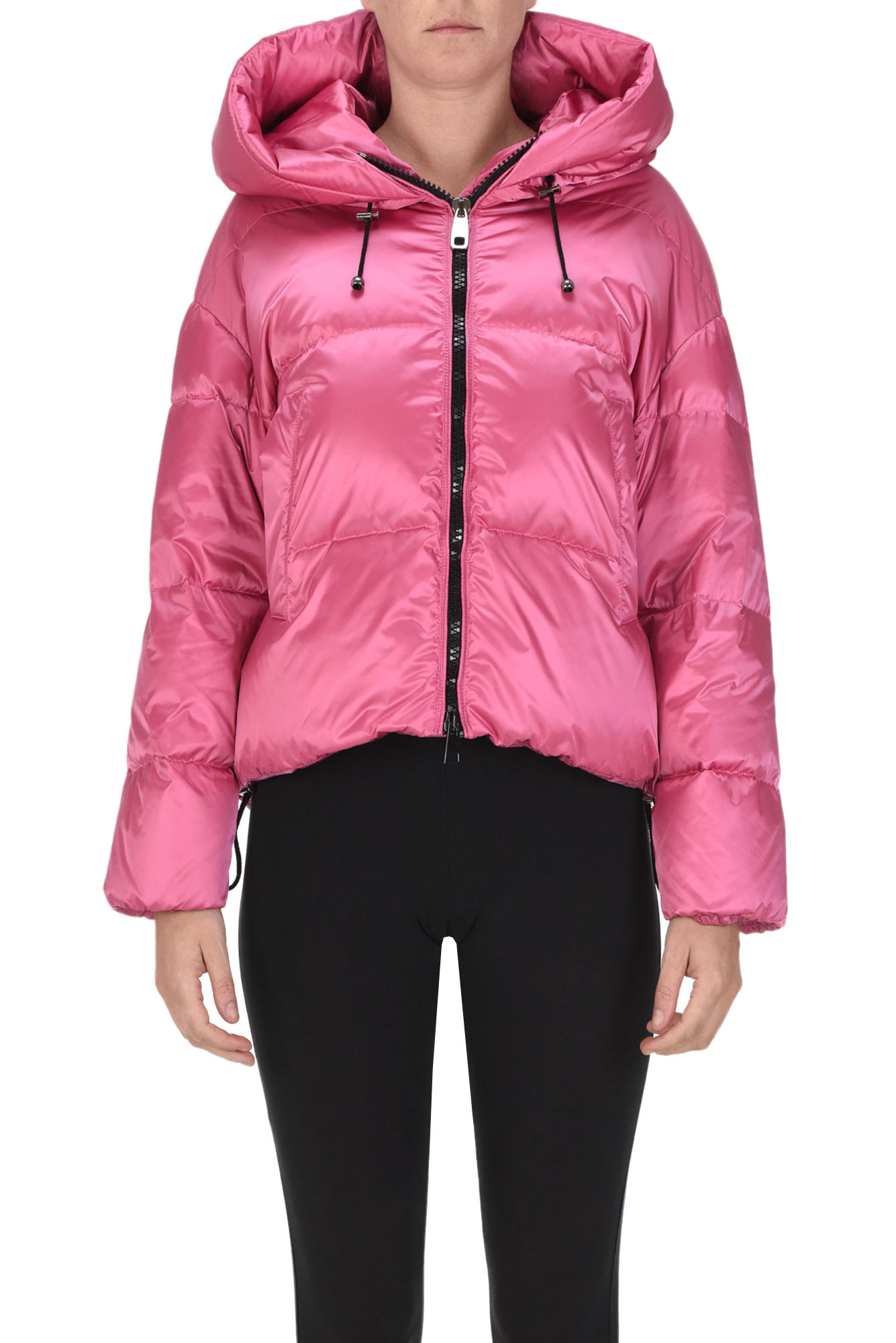Martylo Cropped Quilted Down Jacket In Pink