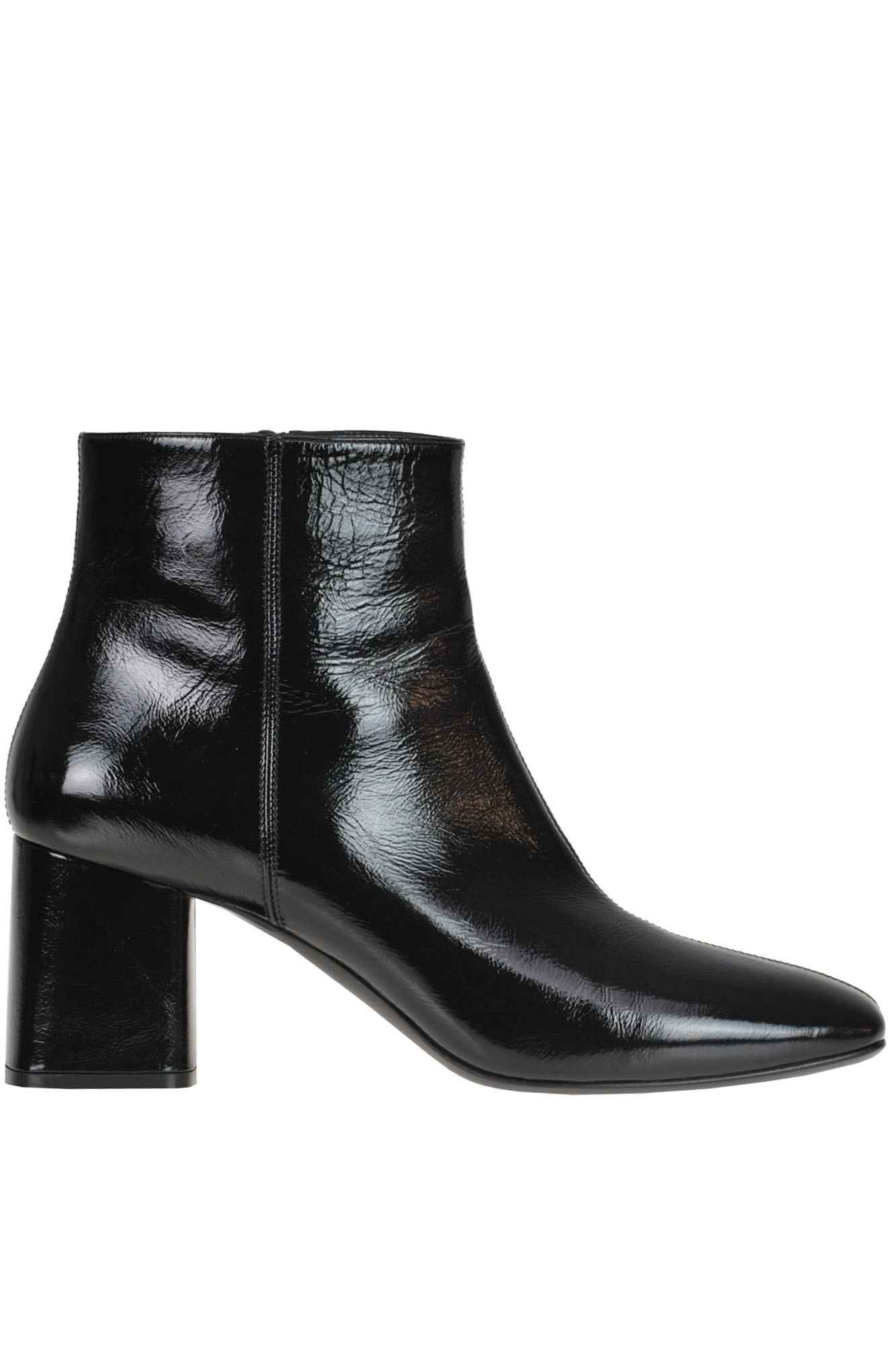 Casadei Patent-leather Ankle Boots In Black