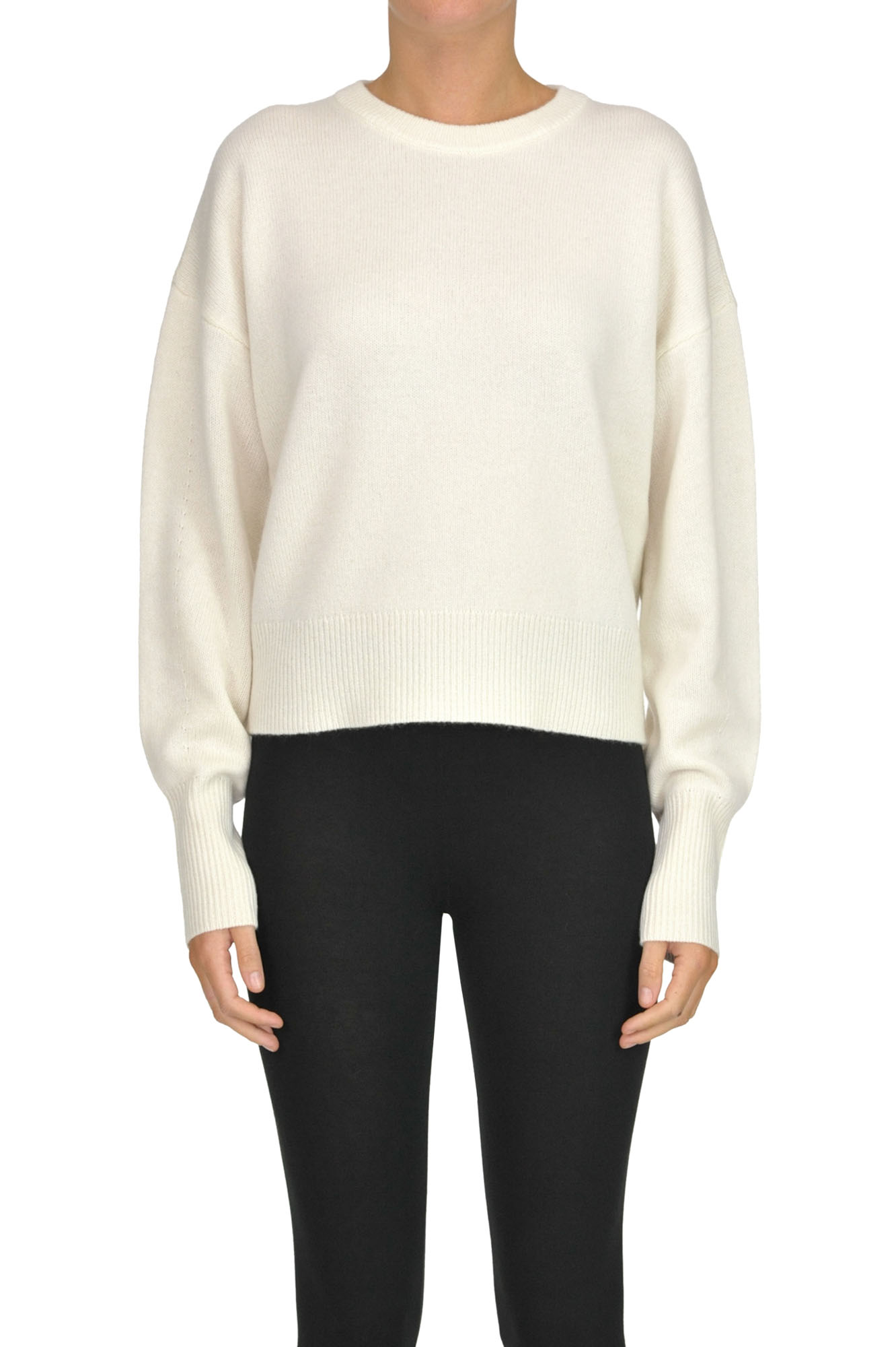 Theory Cashmere Pullover In Ivory