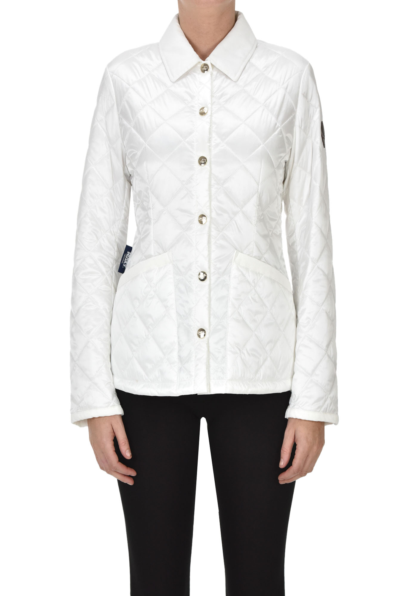Husky Quilted Jacket In White