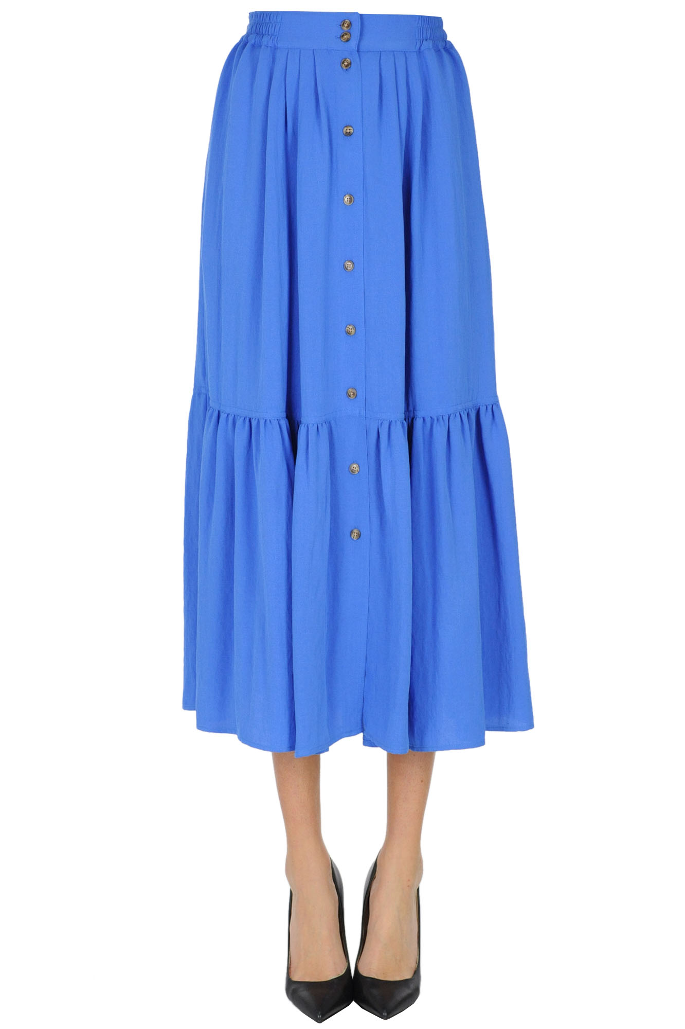 Gonna midi misto viscosa